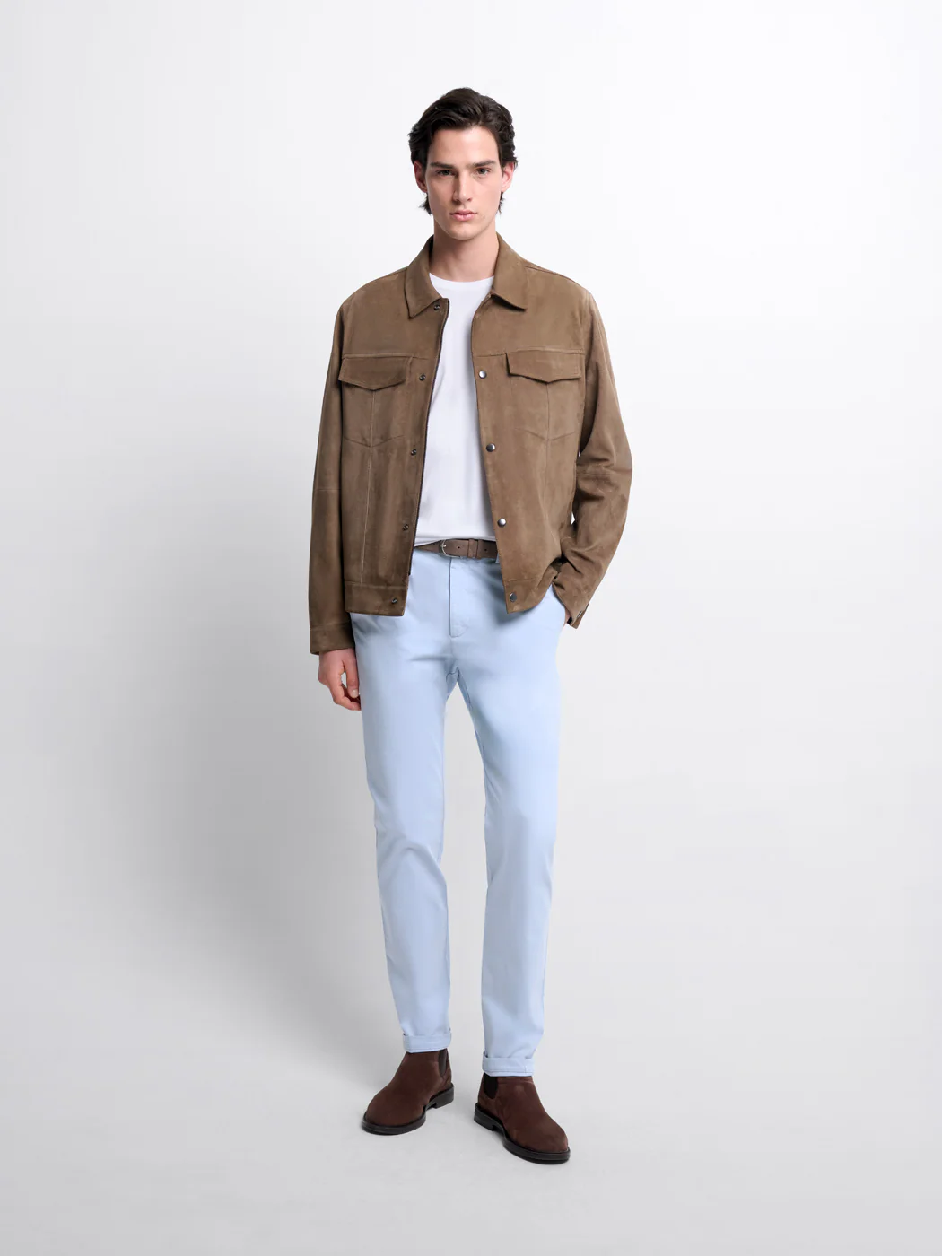 Chino en coton mélangé