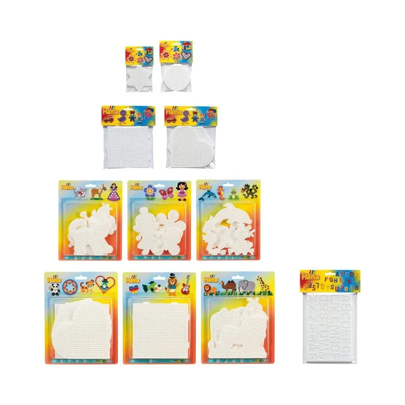 Spielset 4er-Set Bügelperlen Steckplatten