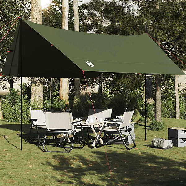 Bâche de camping vert olive 438x376x212 cm imperméable vidaXL