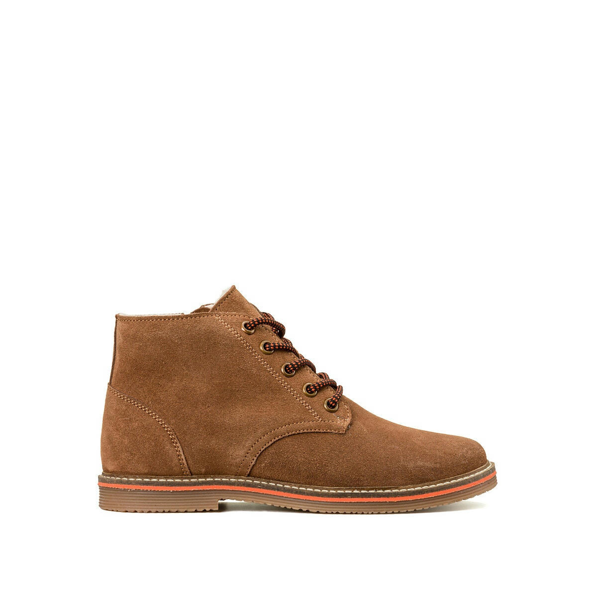 Bottines zippées cuir à lacets et fourrées