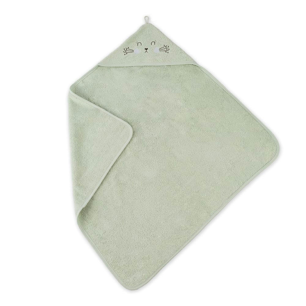 - Cape de bain  pur coton vert 75X75