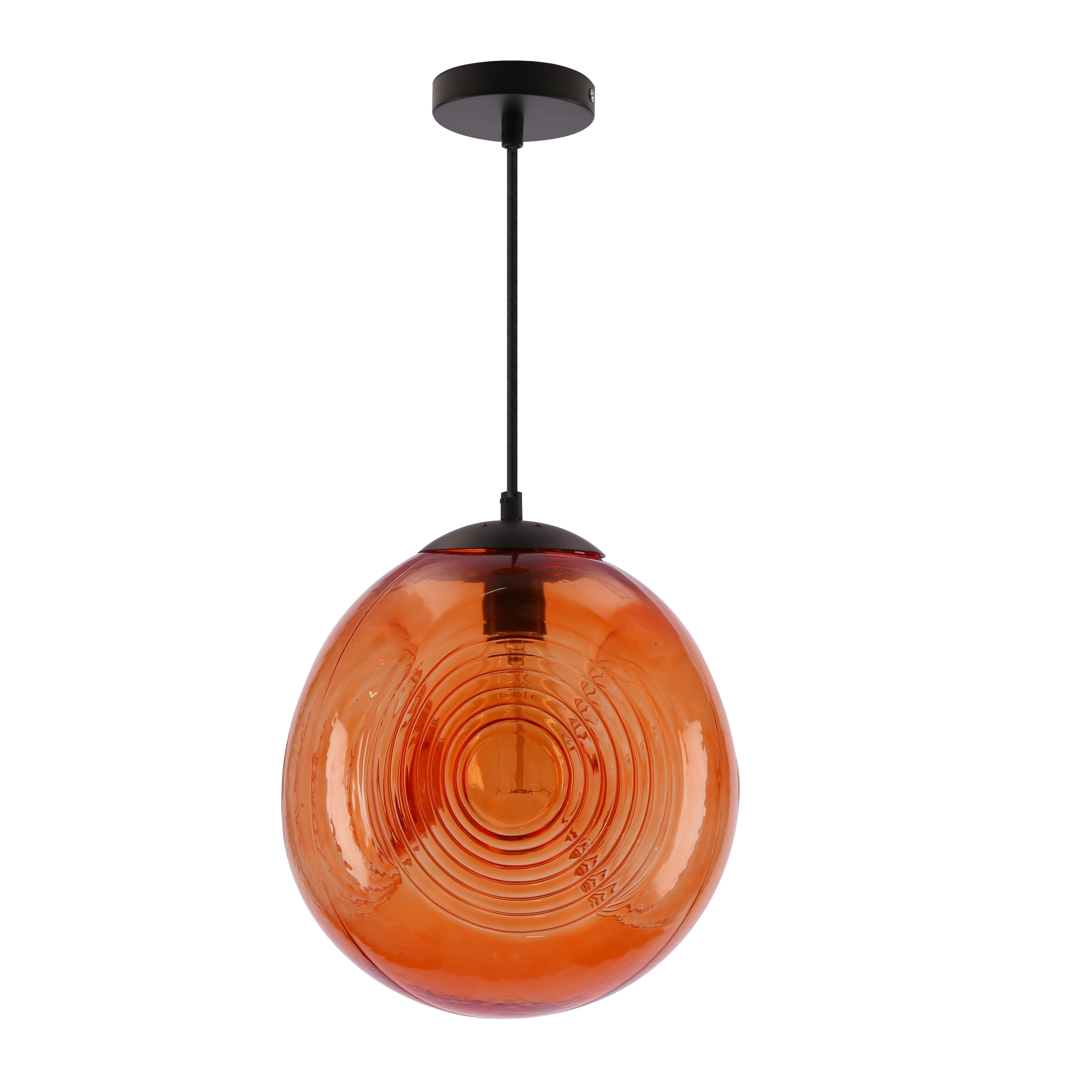 Lampa wisząca czarno-pomarańczowa CLUB 1xE27x60W Candellux
