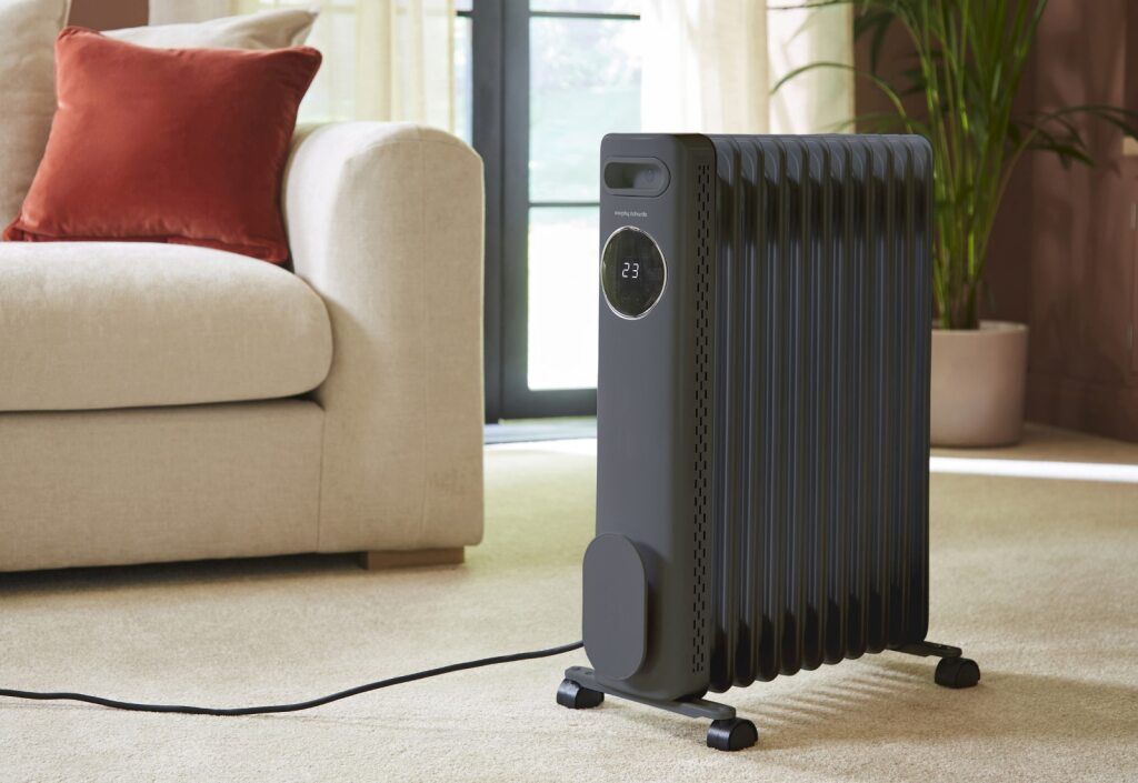 Morphy Richards HeatFlux 2.5kw Digital Oil Filled Radiator with Remote Control Grey
