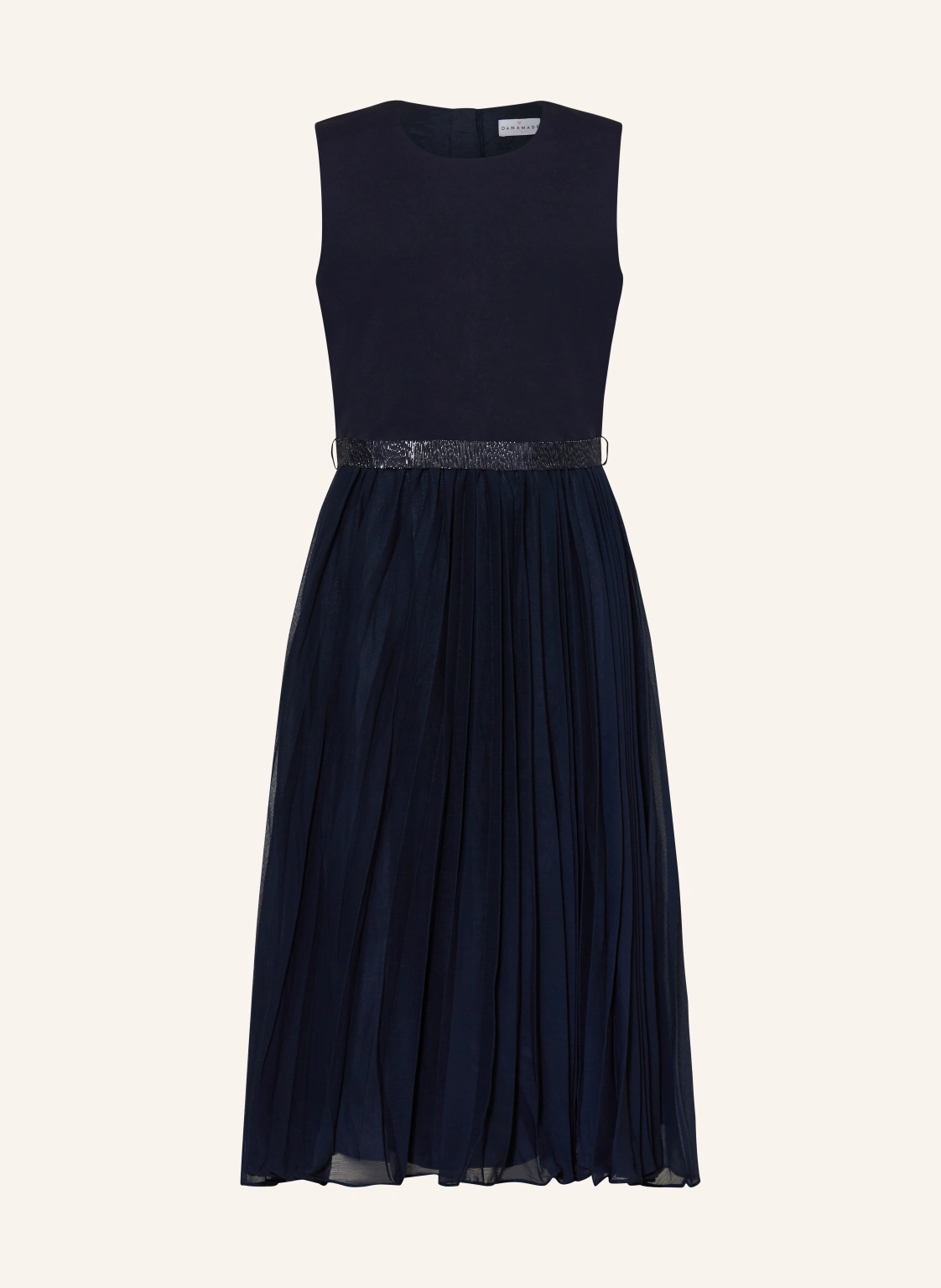 DANAMADE Cocktailkleid mit Plissees und Glitzergarn