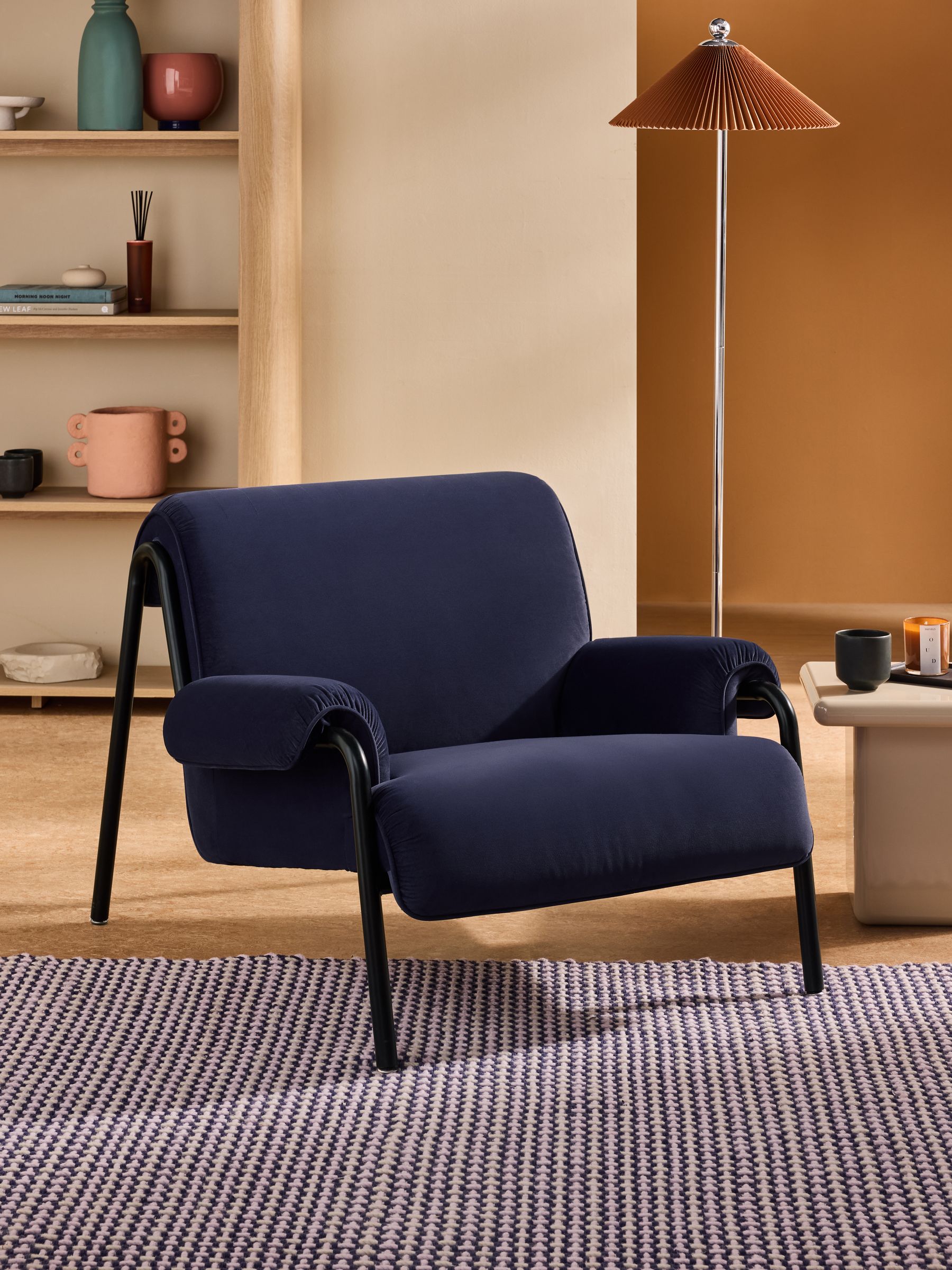 Lorien Chair in Velvet Indigo Blue