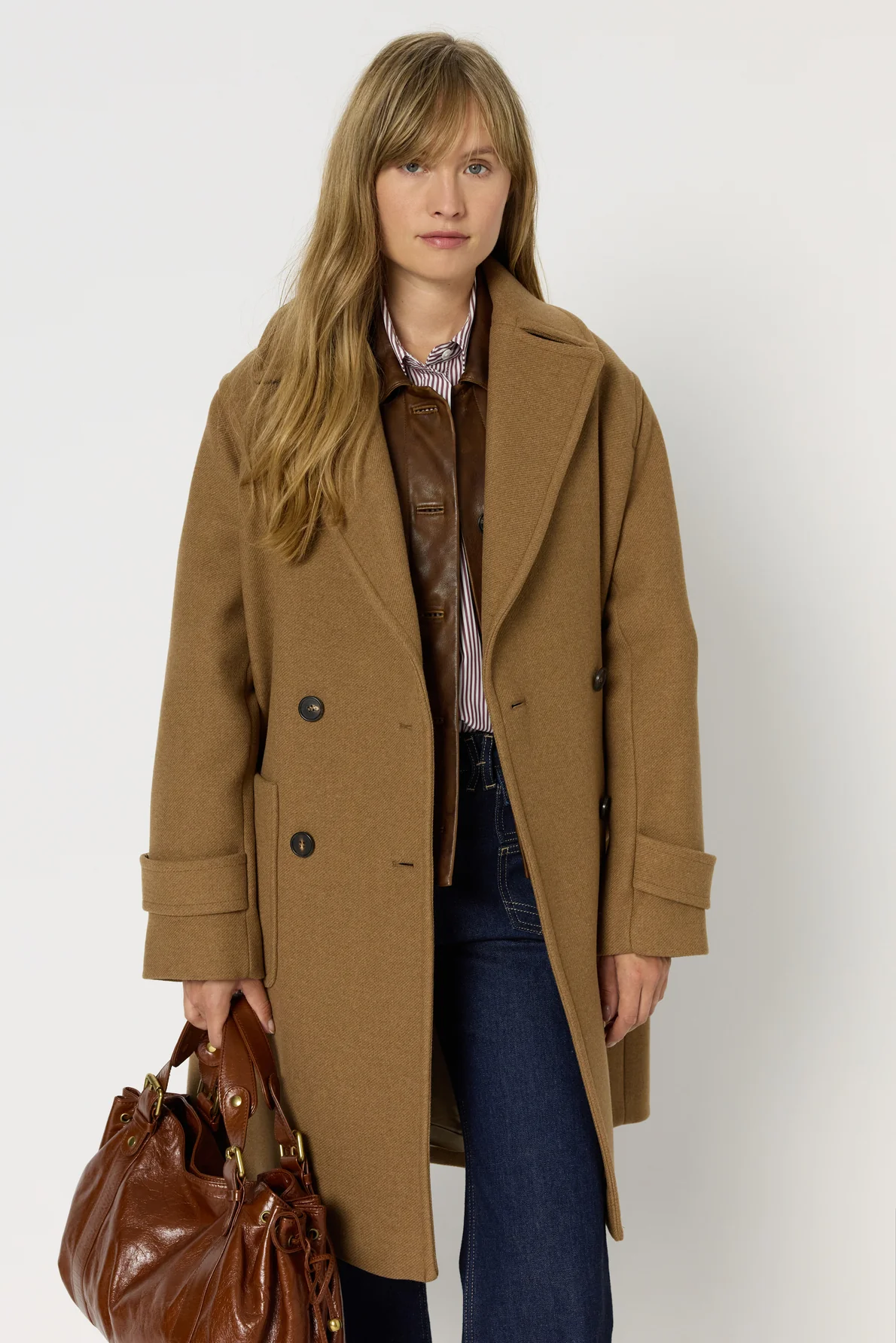 Manteau ample à boutonnage croisé - MERIEM