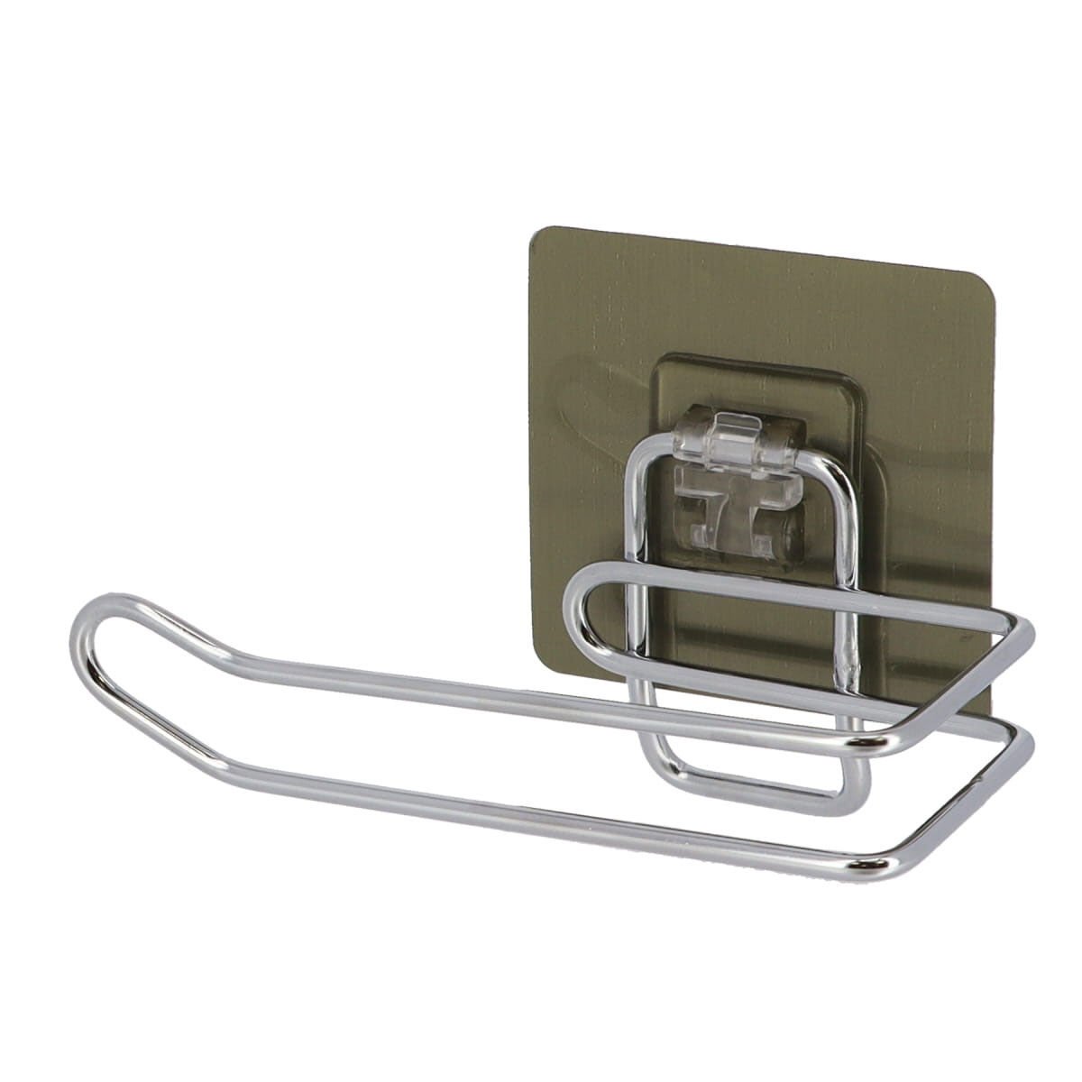 Porta rolos wc em aço inox com adesivo cromado