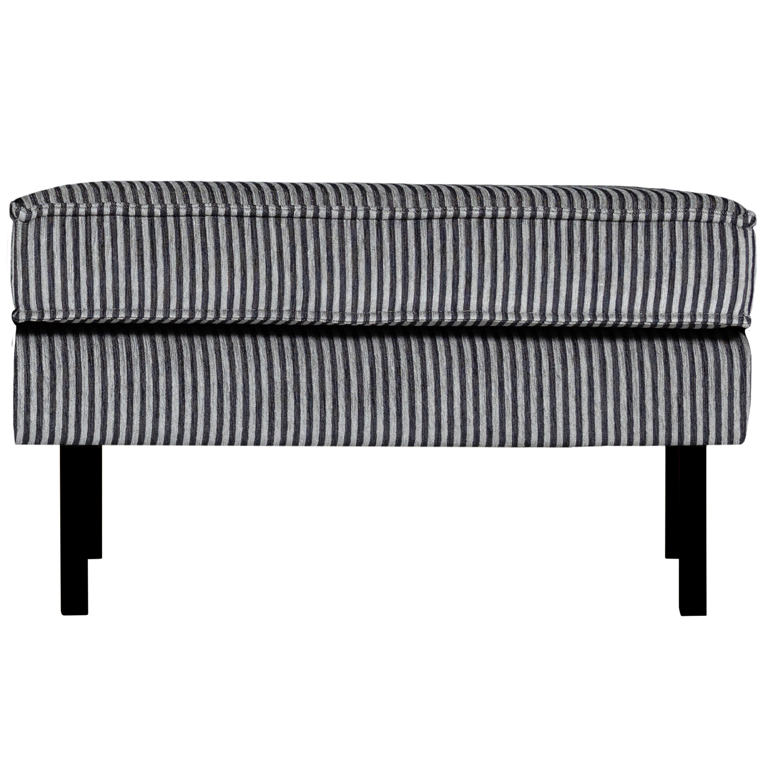WOOOD hocker op poten Rodeo - Streep - Zwart/Grijs - 45x84x54 cm