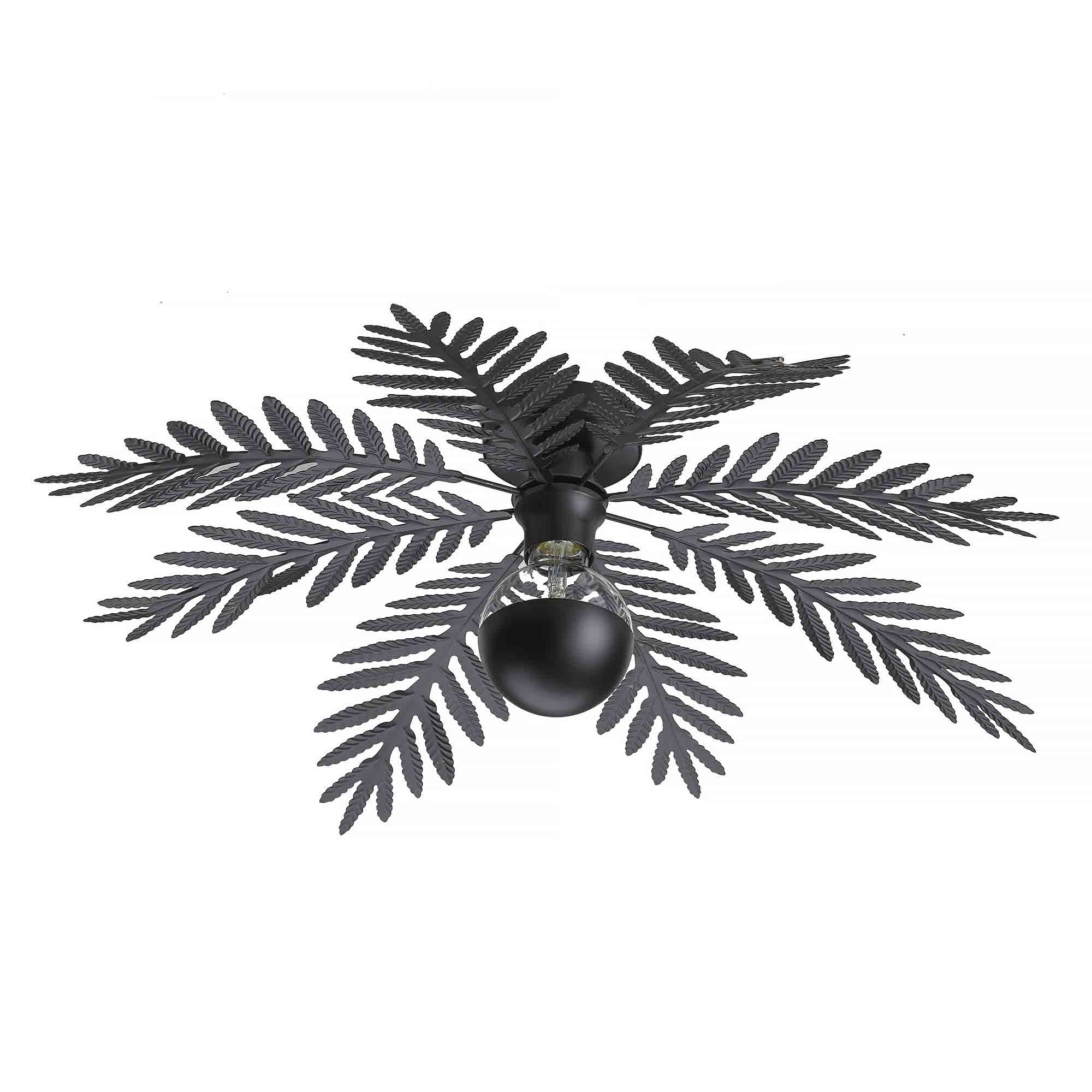 Ylumen plafondlamp Palm - 1 lichts - 65 x 10  cm - zwart