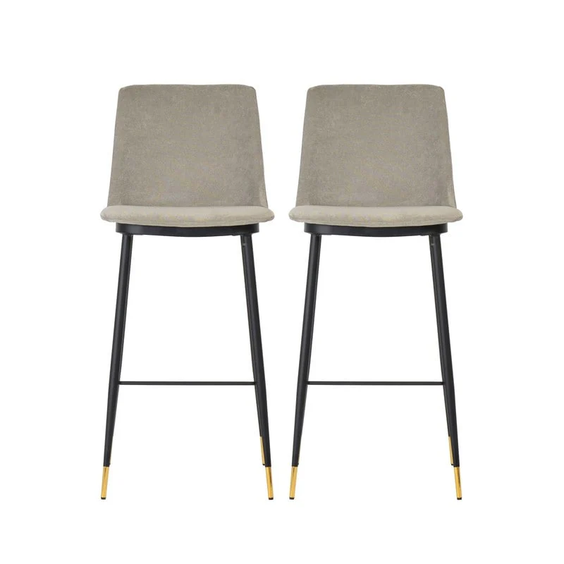 Evora Velvet Counter Stool (Set of 2)