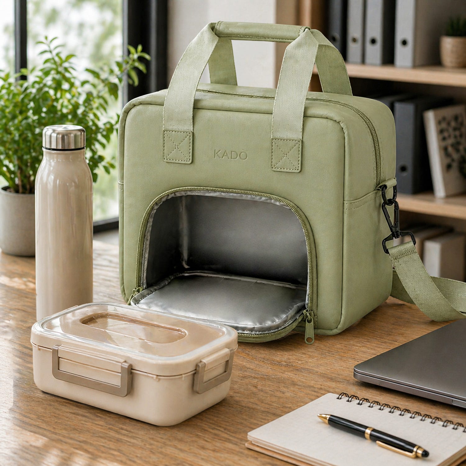 Borsa termica 10 L con tracolla verde