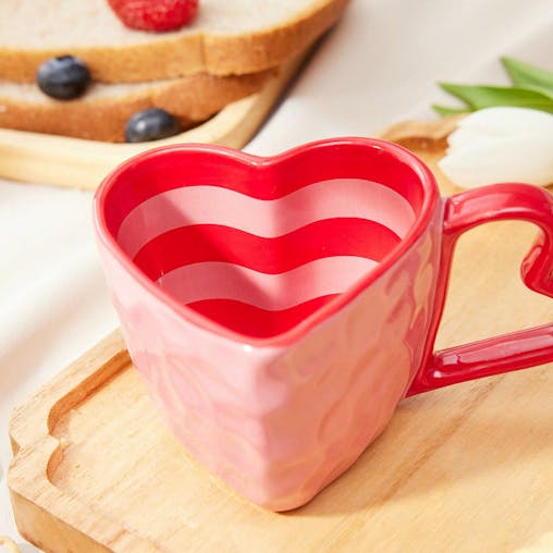 NNETM Couples Red Heart Ceramic Coffee Cup