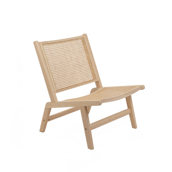 Fotel POLURA rattanowe naturalne 65x79x70 cm HOMLA