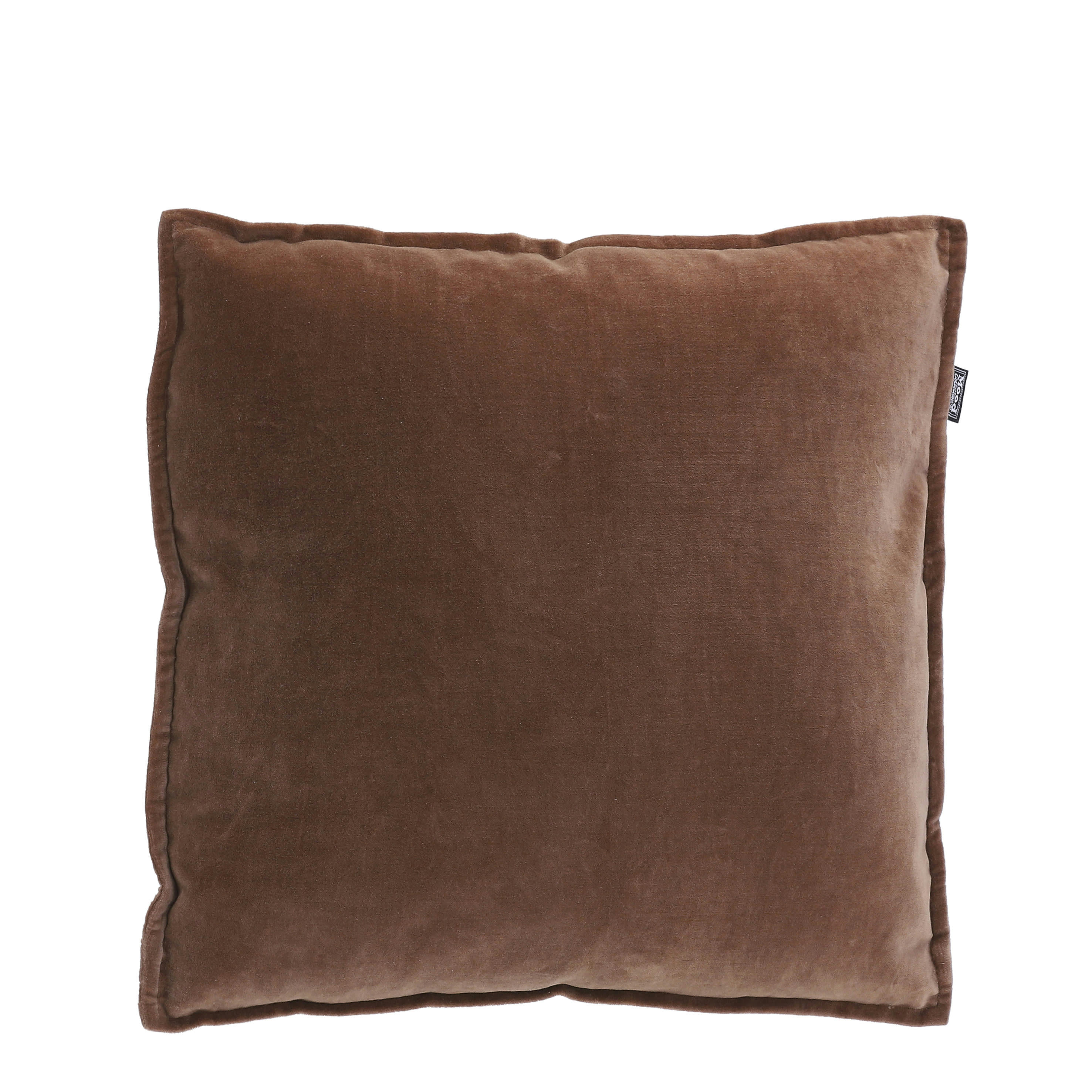 CHARME - Coussin en velours marron 50x50