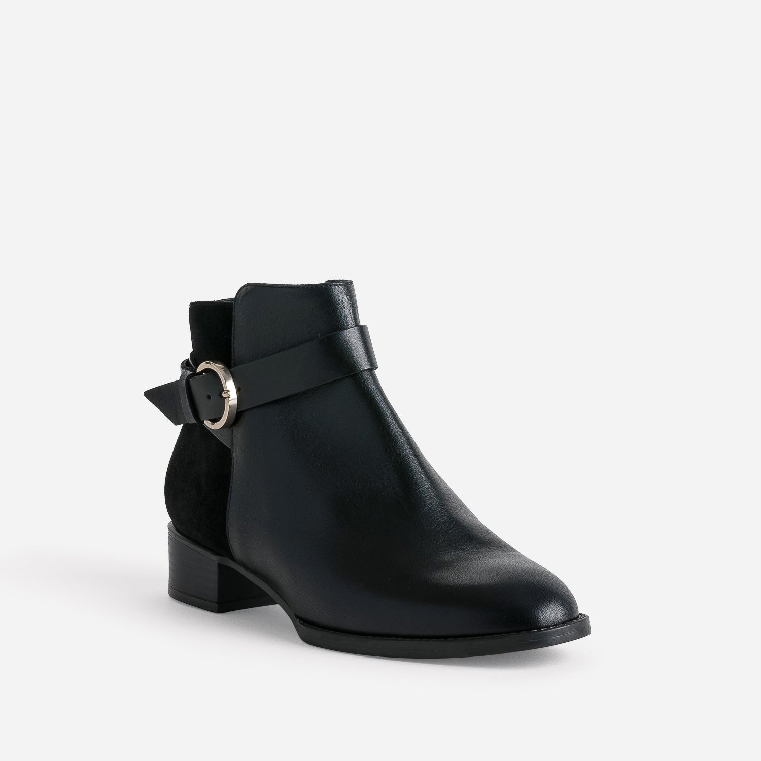 Boots ERAM FLEX noir cuir bi-matière