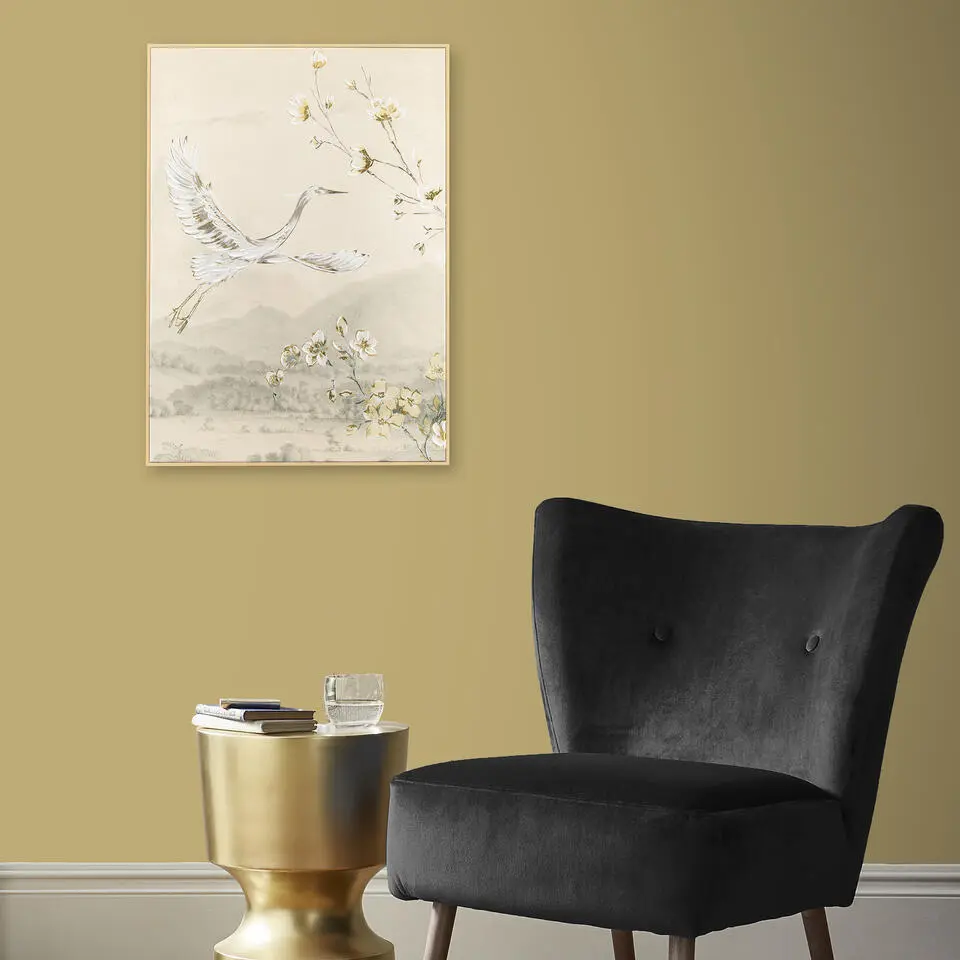 Art for the Home Canvas Geschilderde Details Kraanvogel met Bloesem