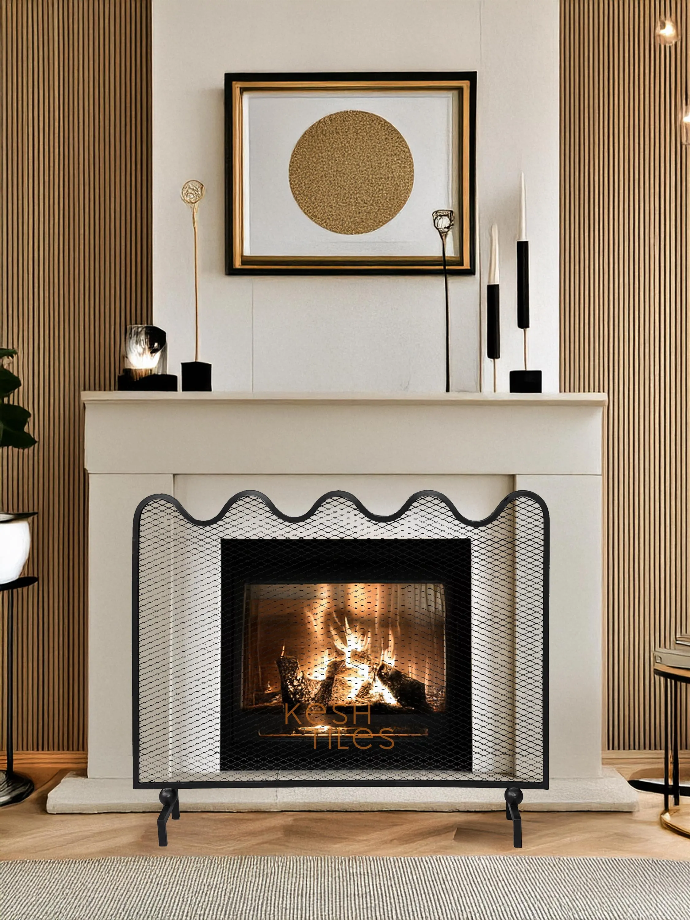The WAVE FIREPLACE SCREEN