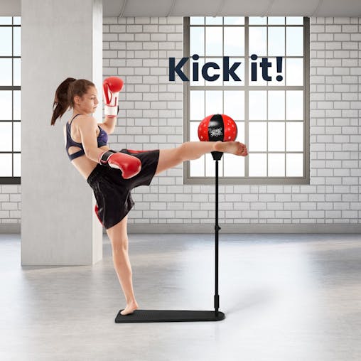 NNECW Inflatable Boxing Ball with Boxing Gloves & Air Pump for Kid