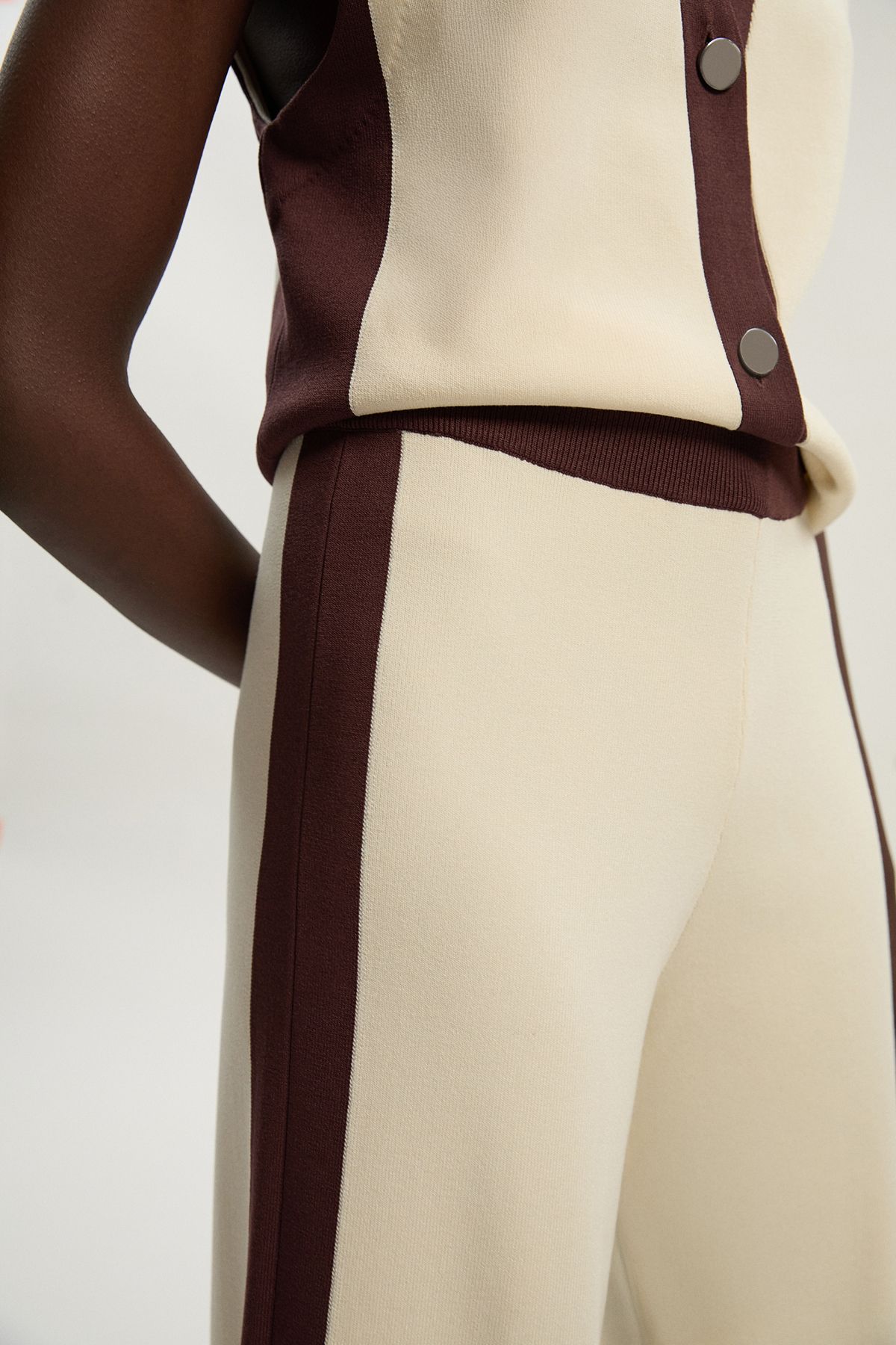 KarenMillen Colour Block Knitted Trousers