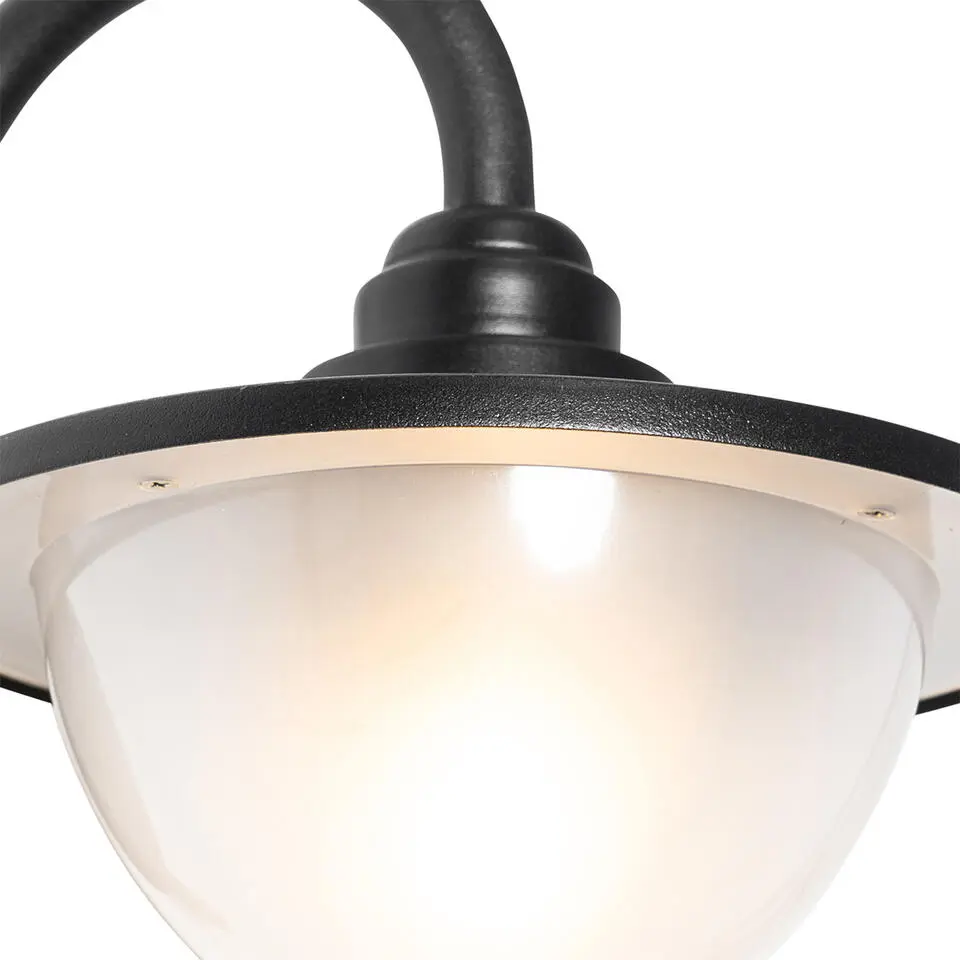 Qazqa wandlamp met bewegingssensor bruges zwart e27