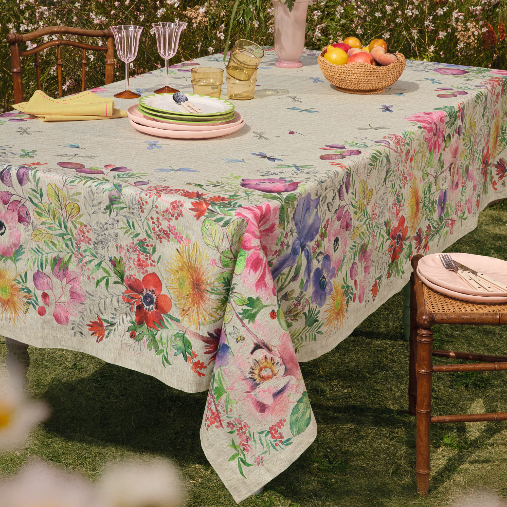 Lot de 2 serviettes de tableFloraison