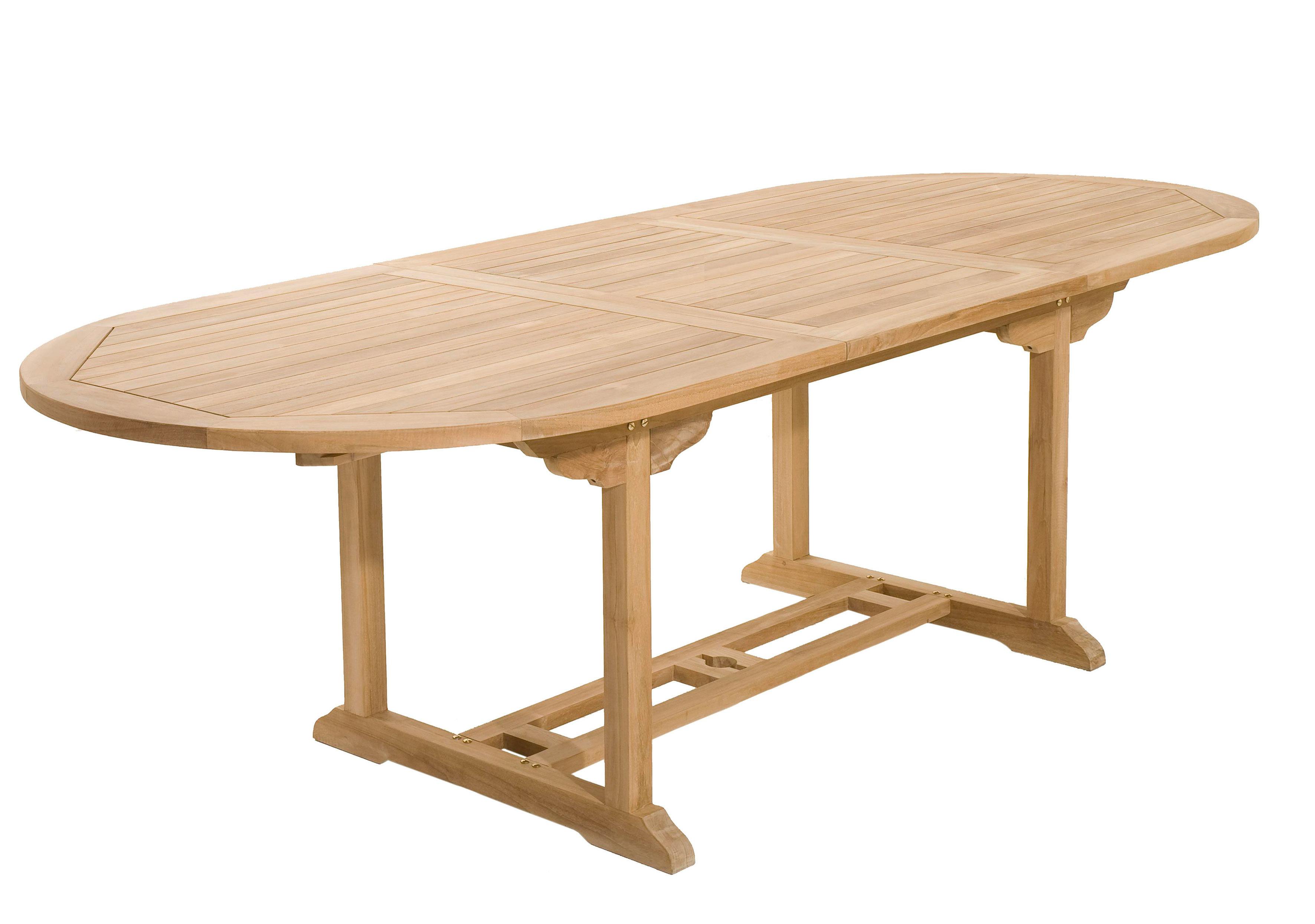 Ensemble de repas extérieur en teck table extensible 6 chaises ALERIA