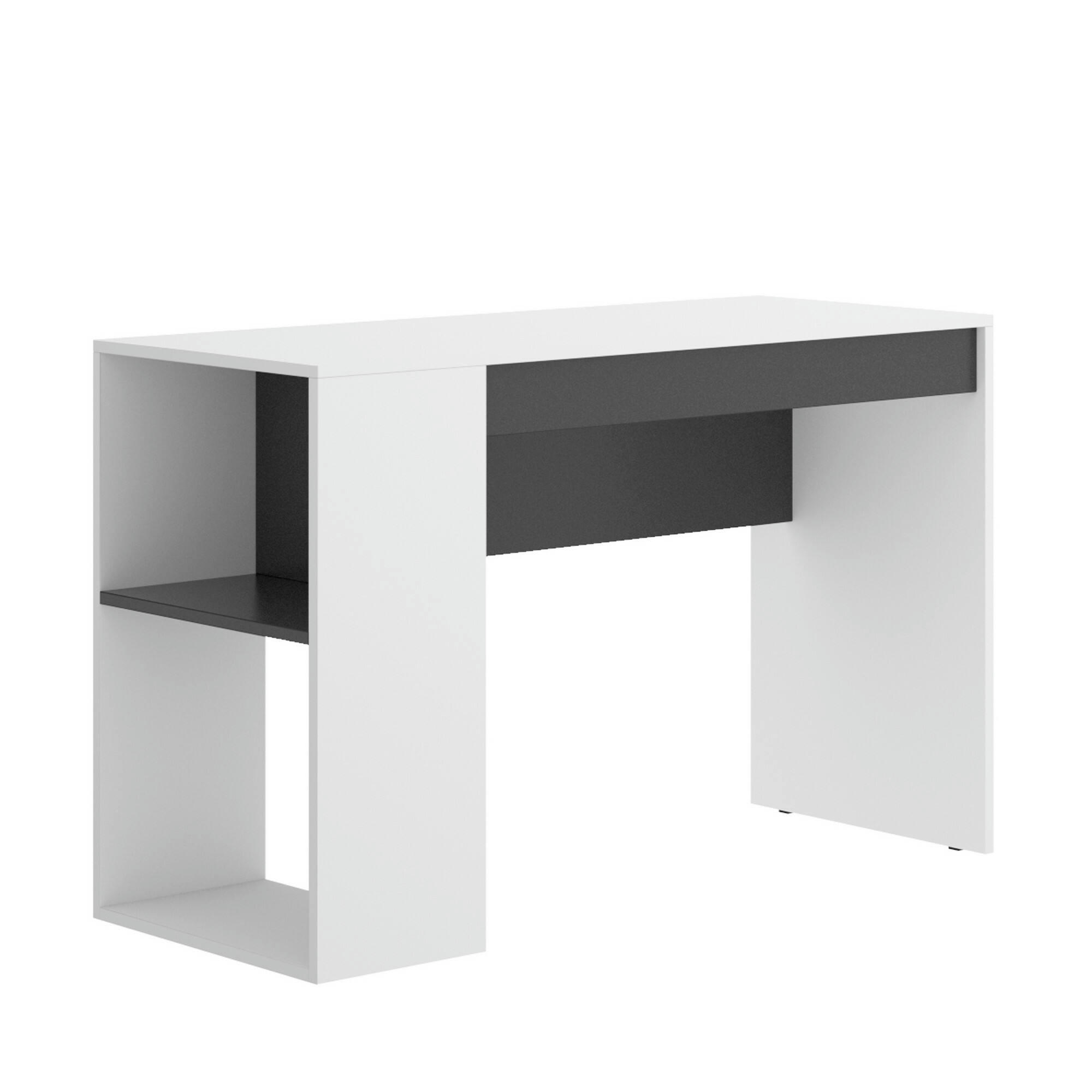 DFALC - Bureau effet bois blanc et anthracite