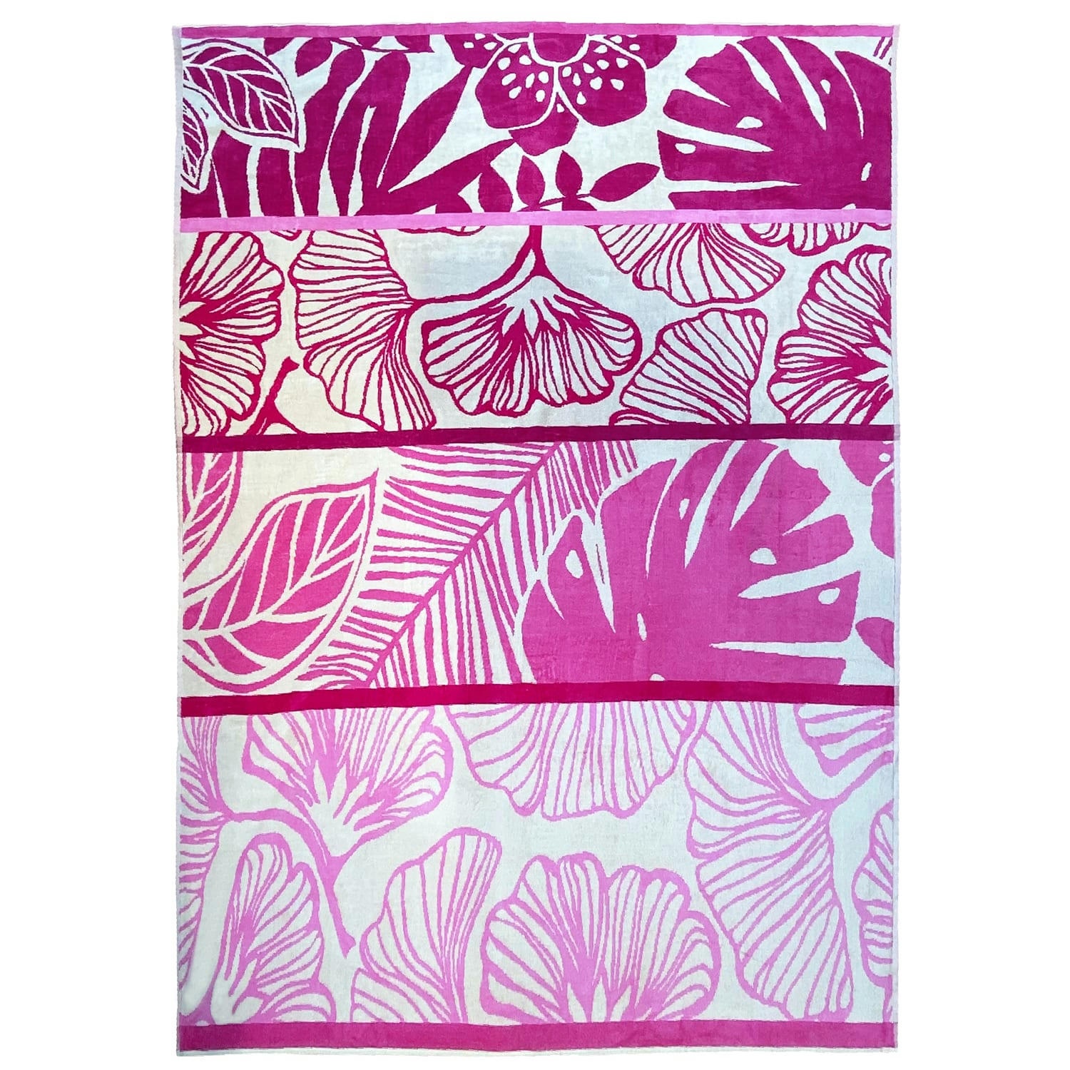 PLAGE - Serviette de plage éponge velours Jacquard Cabo 140x180