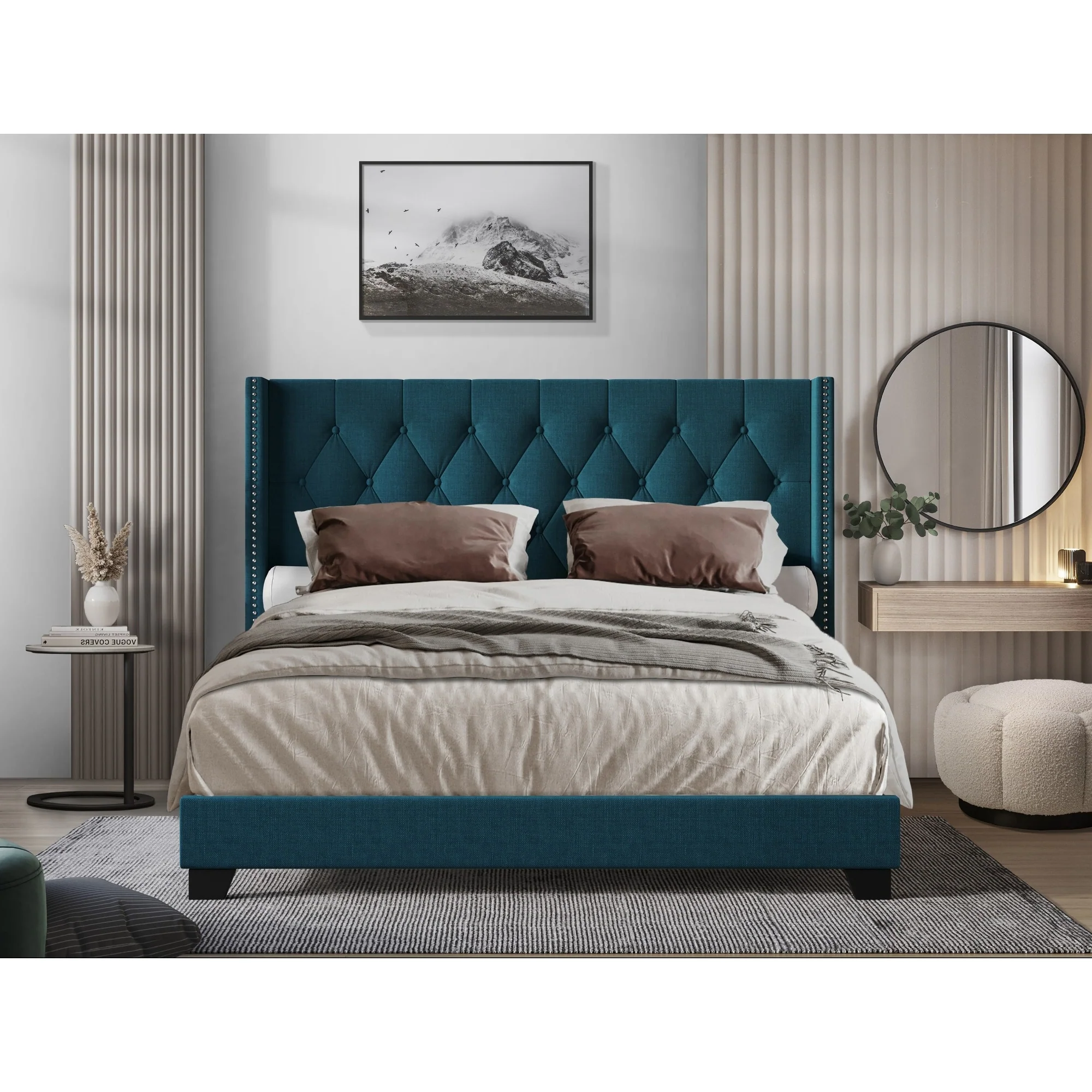 Danbury Tufted Upholstered Panel Bed