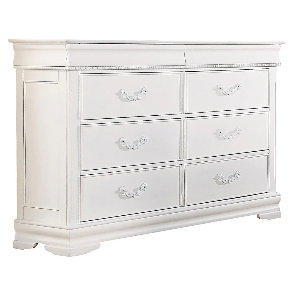 Acme Furniture 'Classique' White Pine 6-Drawer Dresser
