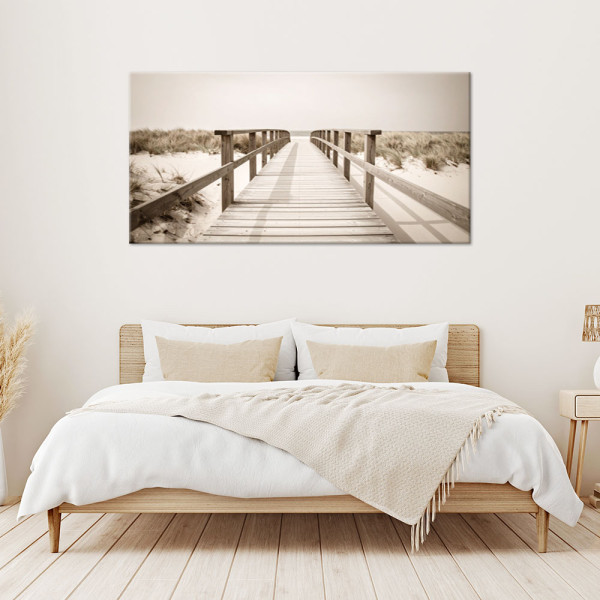 Obraz do salonu sypialni biura, Pomost plaża krajobraz natura 80x40