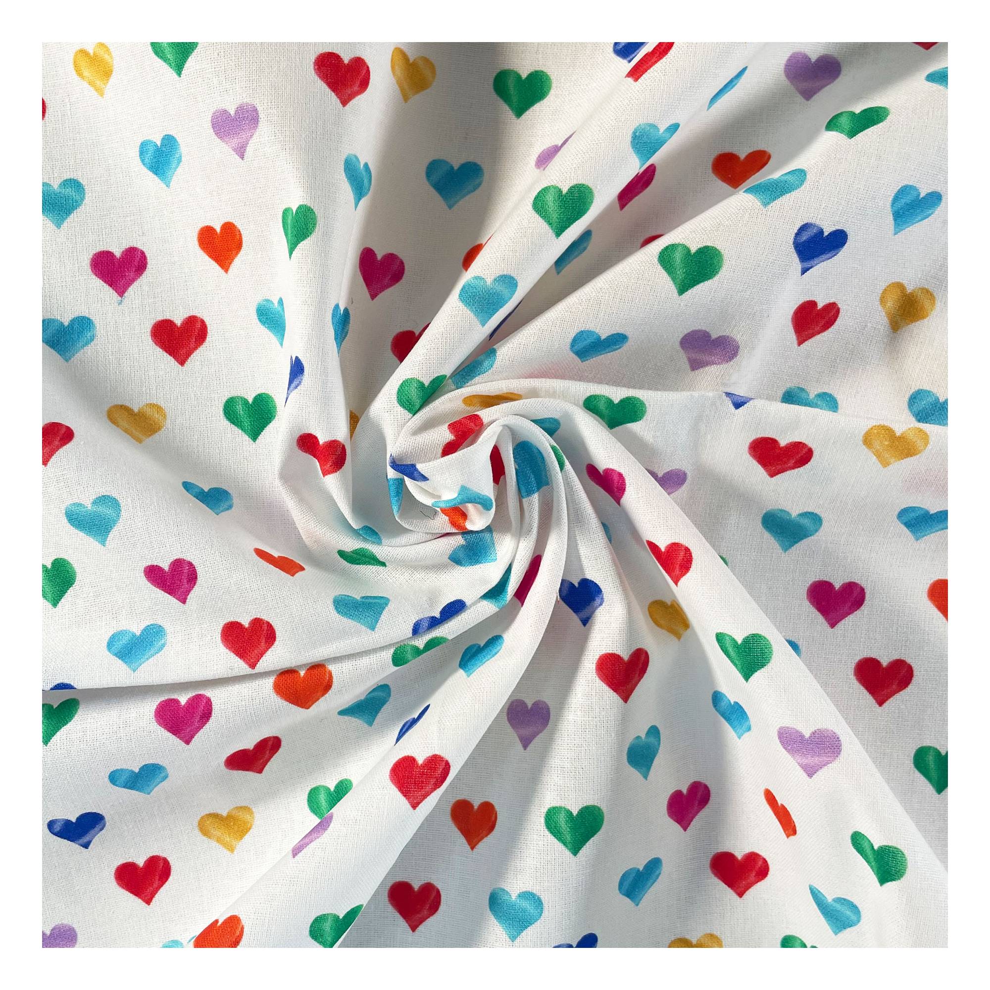 Radiant Mini Hearts Cotton Fabric by the Metre