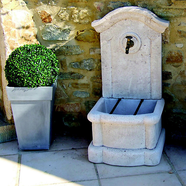 Fontaine de jardin Penez Herman Méridionale en pierre reconstituée H.104 cm