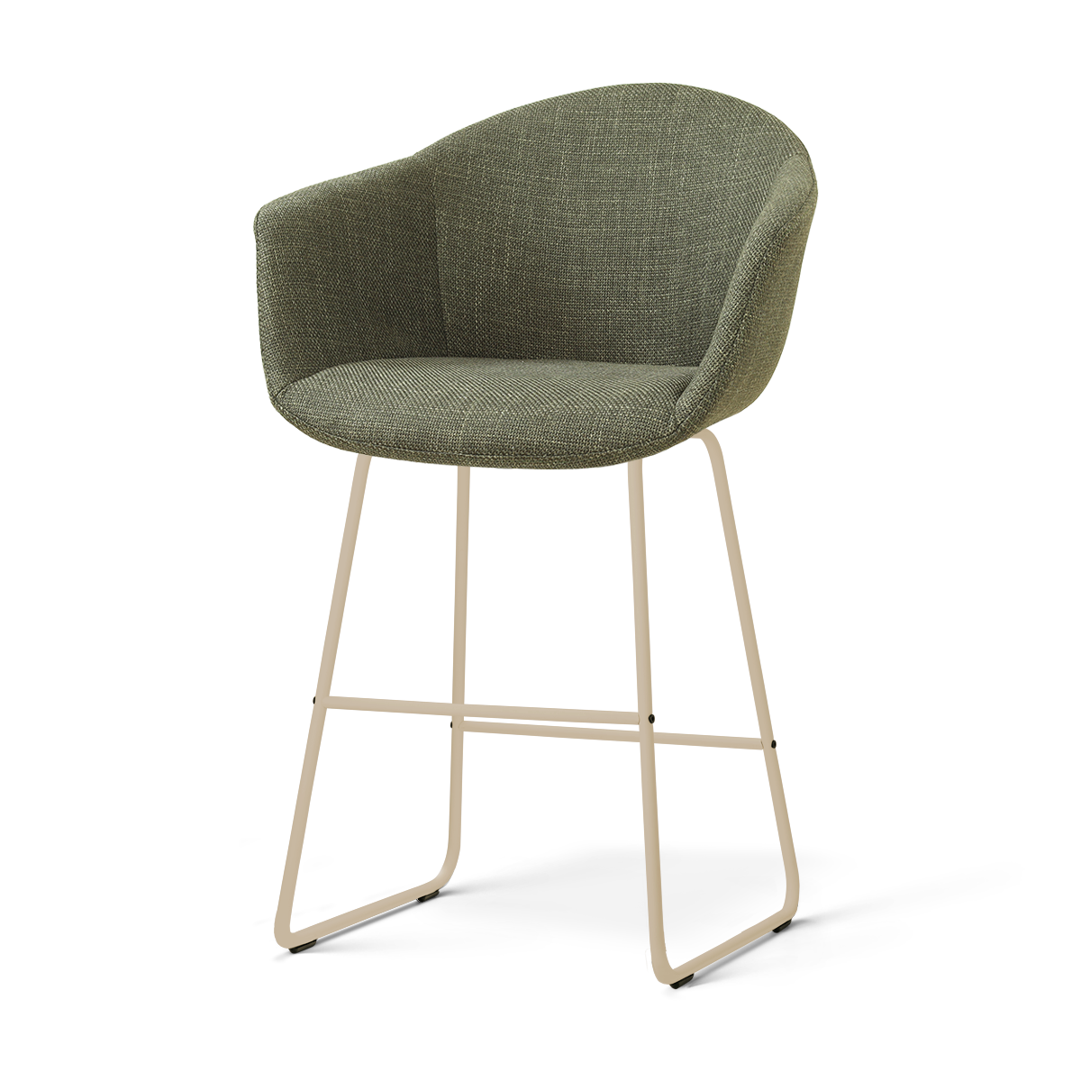 Nolon Nino-Otis barkruk forestgroen - beige onderstel - 65 cm