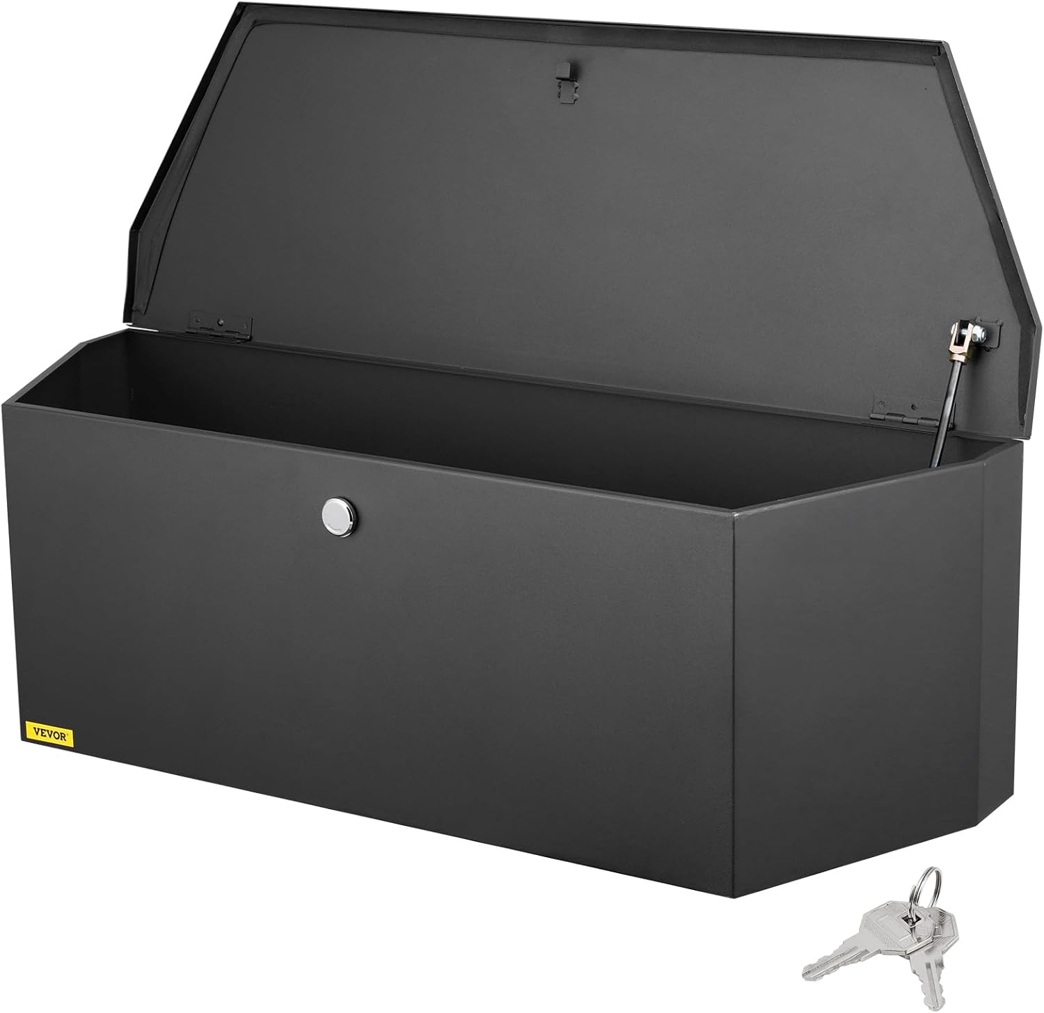 VEVOR Trailer Tongue Box, Heavy Duty Trailer Tongue Tool Box Storage Organizer with Lock & Keys, Utility Tool Chest for Pickup Truck Bed, RV, SUV, Off-Road Vehicle, Steel, 36 x 12 x 12
