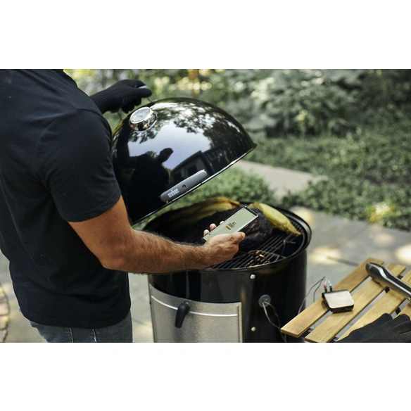 Grillthermometer, Per USB wiederaufladbarer Akku, WLAN- und Bluetooth®-fähig, Integrierter Magnet, 9-SEGMENT-LED-ANZEIGE