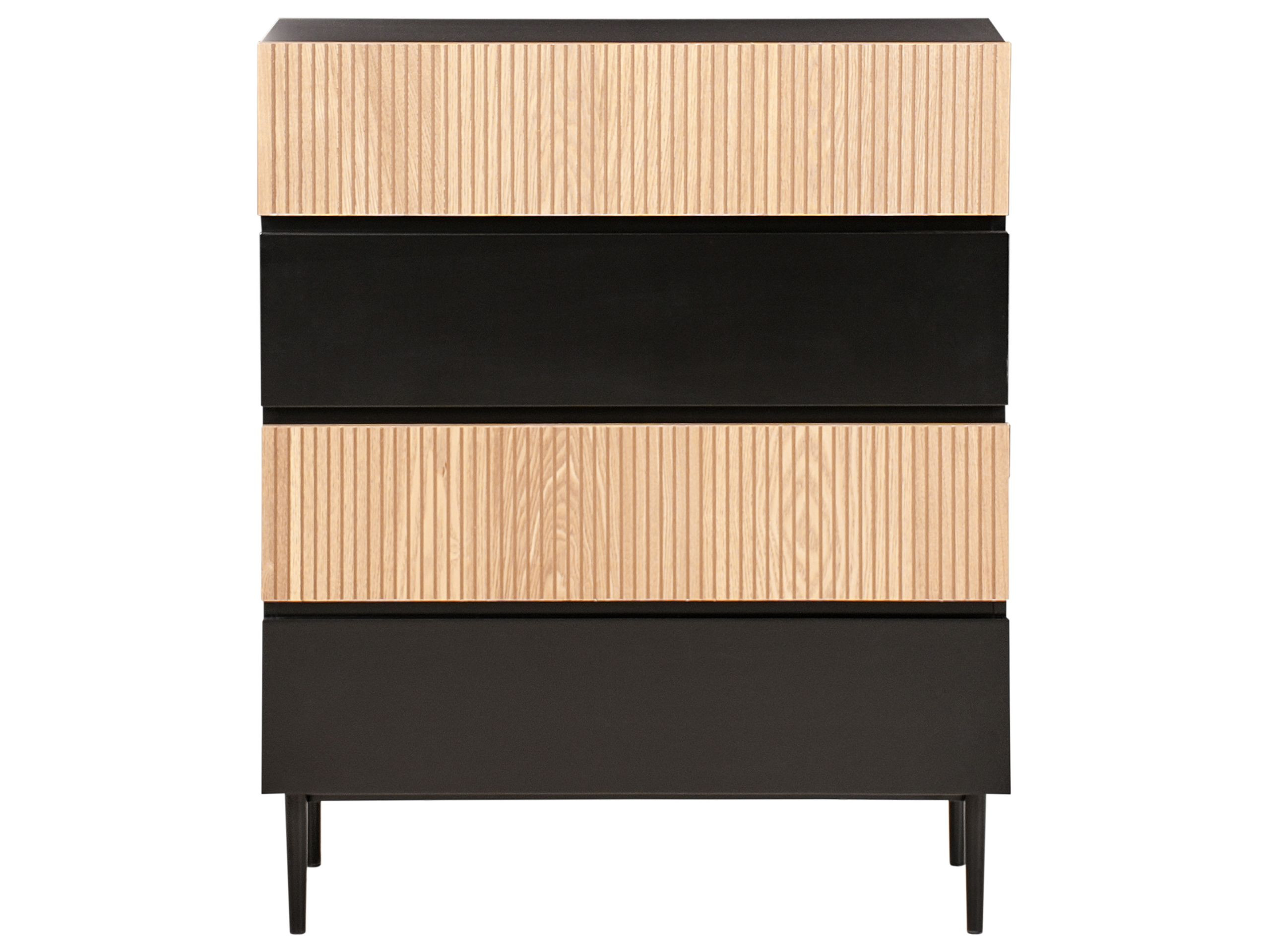 Komoda z 4 szufladami MDF czarna