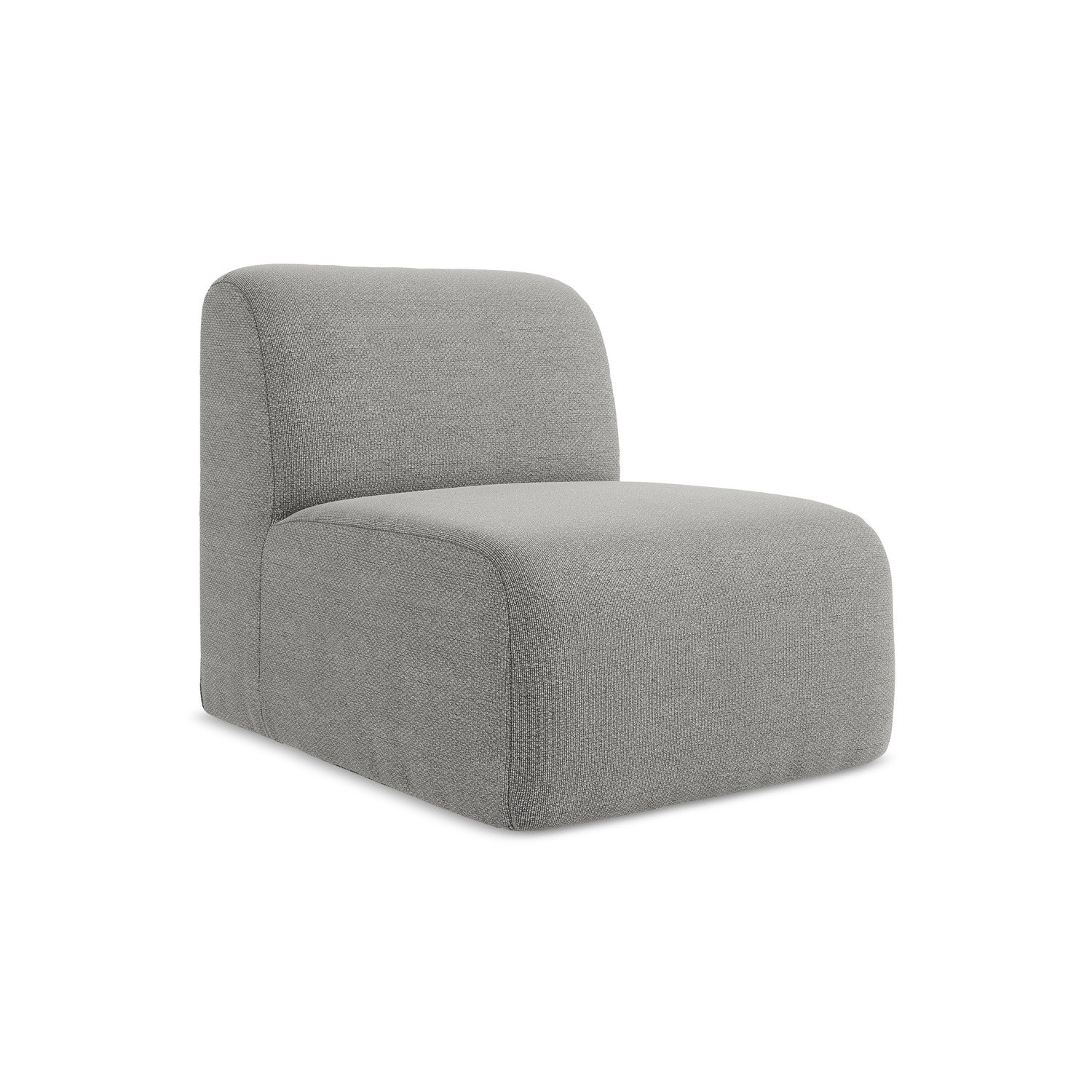 LaMiaSofa Bankmodule midden Cervo - bouclé - lichtgrijs - 70x94x75