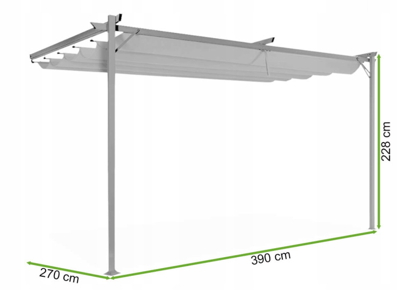 Pergola Tarasowa Hardmaister Ogrodowa Przyścienna Sprint Wall 4x2,7