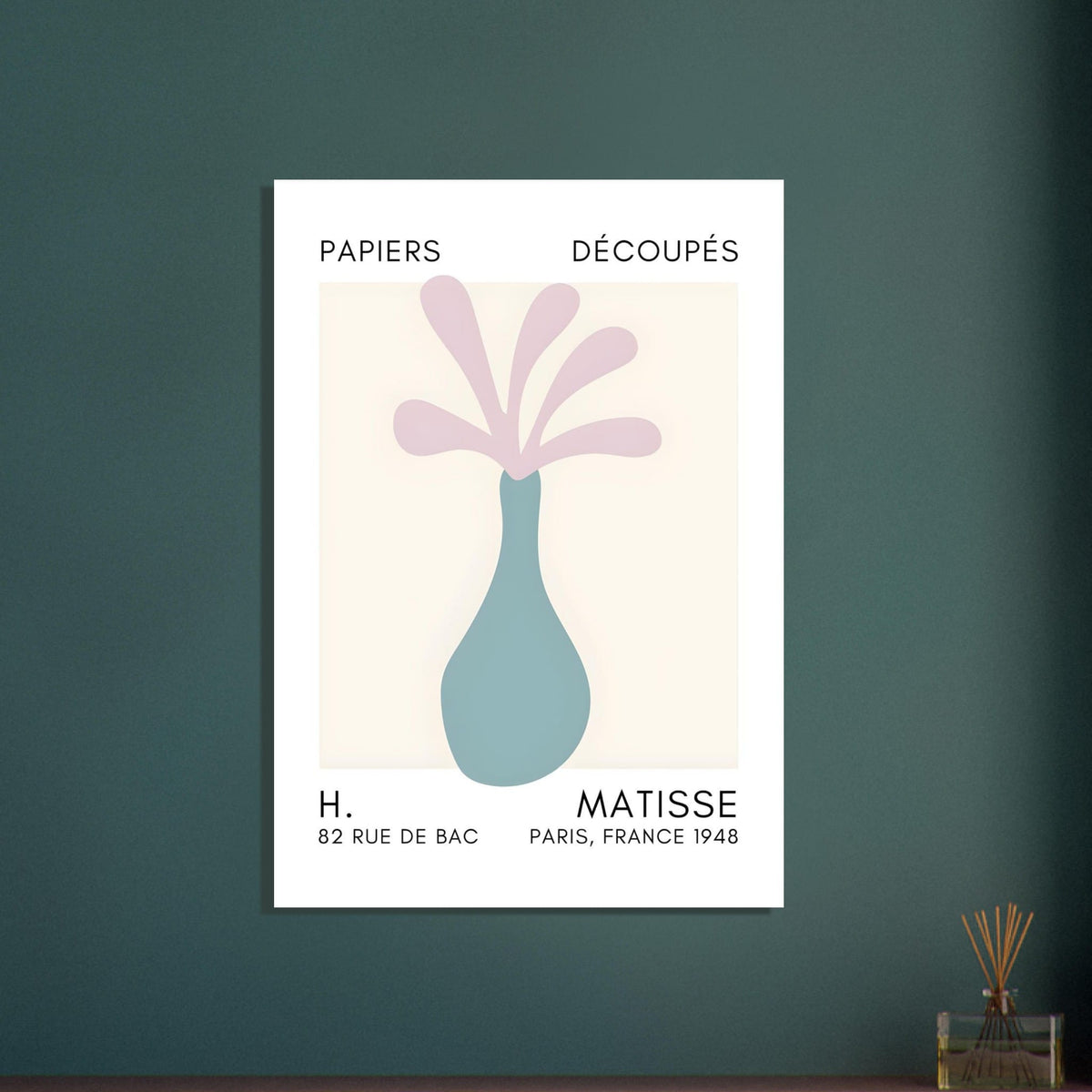 Artfulprints Poster Matisse - Ocean flower pink  - 30x40 cm - Roze