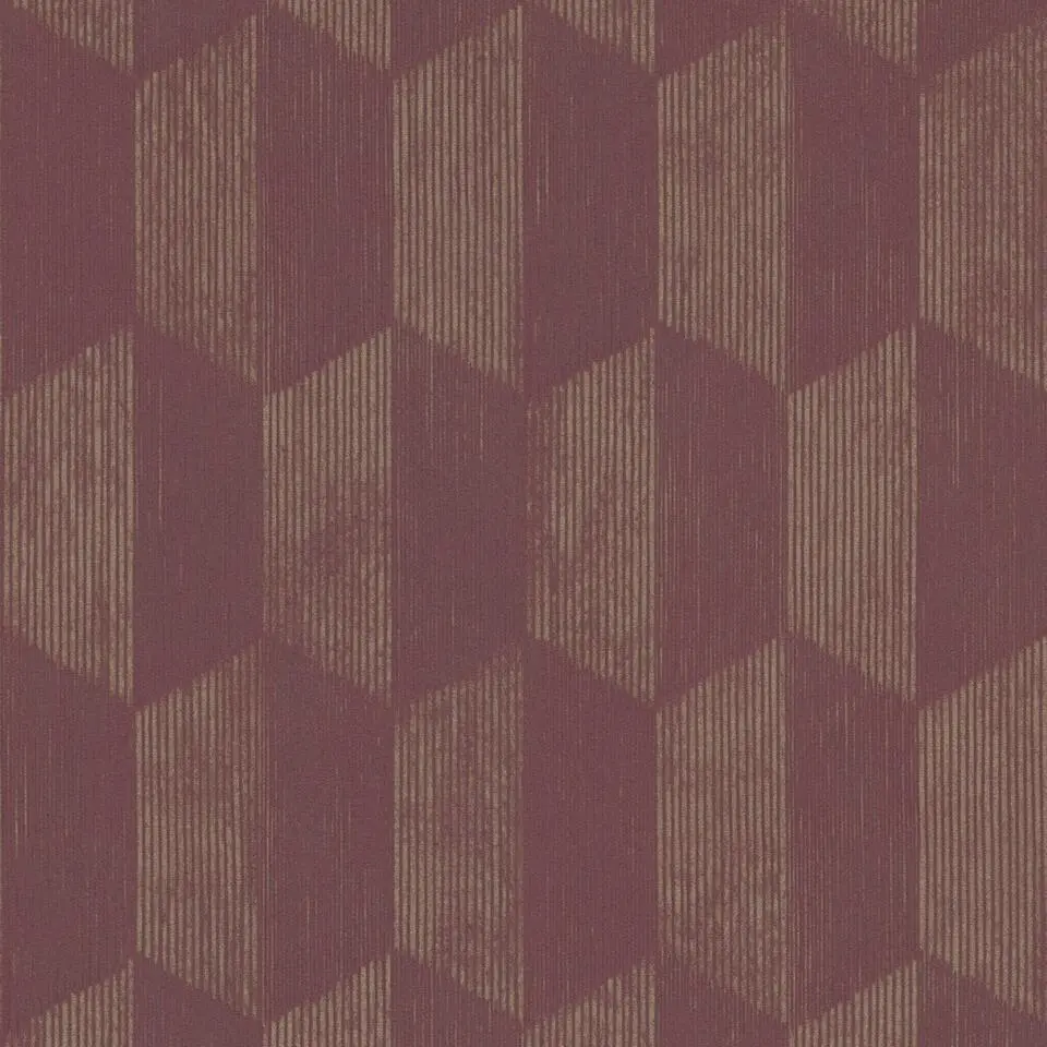 A.S. Cr&eacute;ation behang 3D-motief rood en goud - 53 cm x 10.05 m