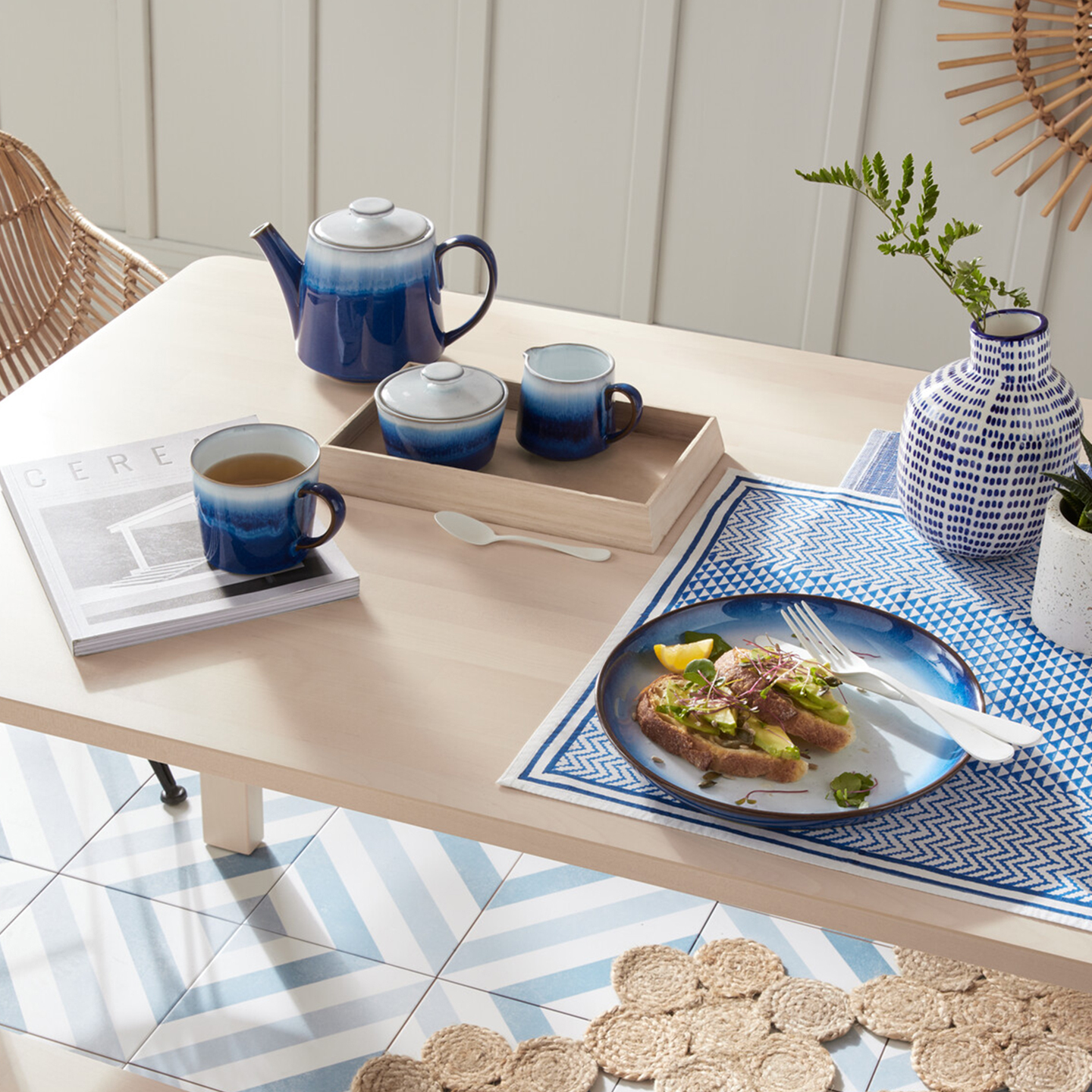 Blue Haze Coupe Dinner Plates - Set Of 4