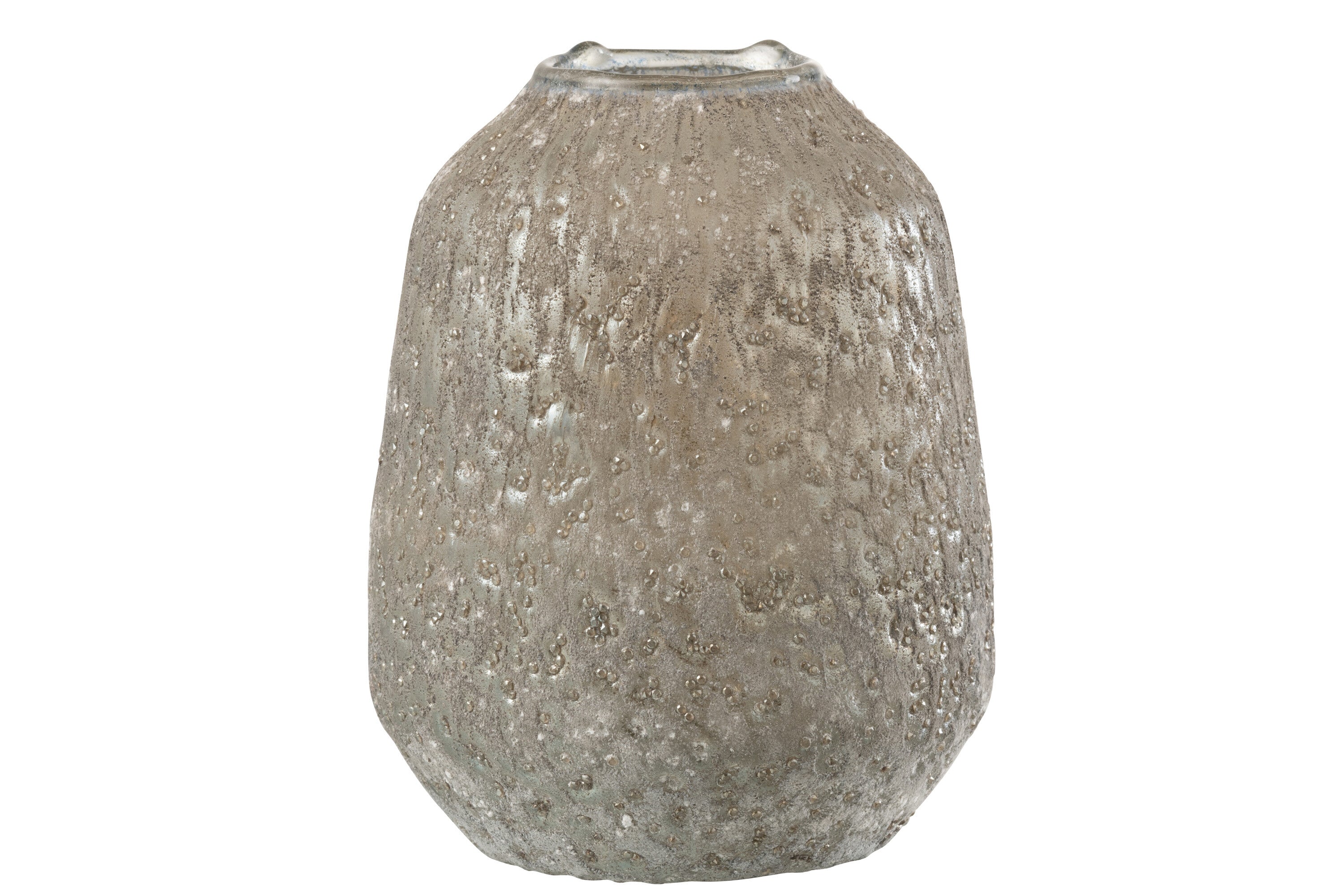 J-Line windlicht - glas - grijs - large