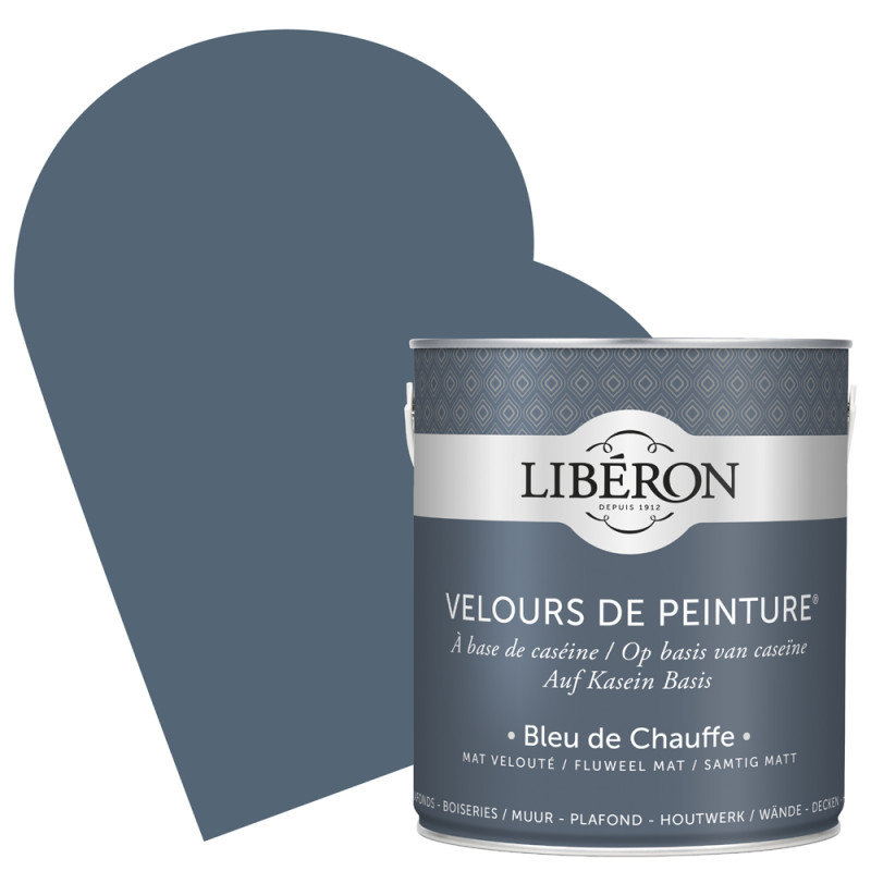 Peinture pour murs Velours de Peinture bleu de chauffe mat 2,5 L LIBERON