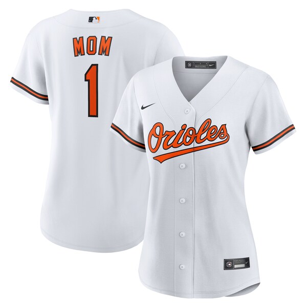 Baltimore Orioles Nike Women's #1 Mom Home Replica Jersey - White
