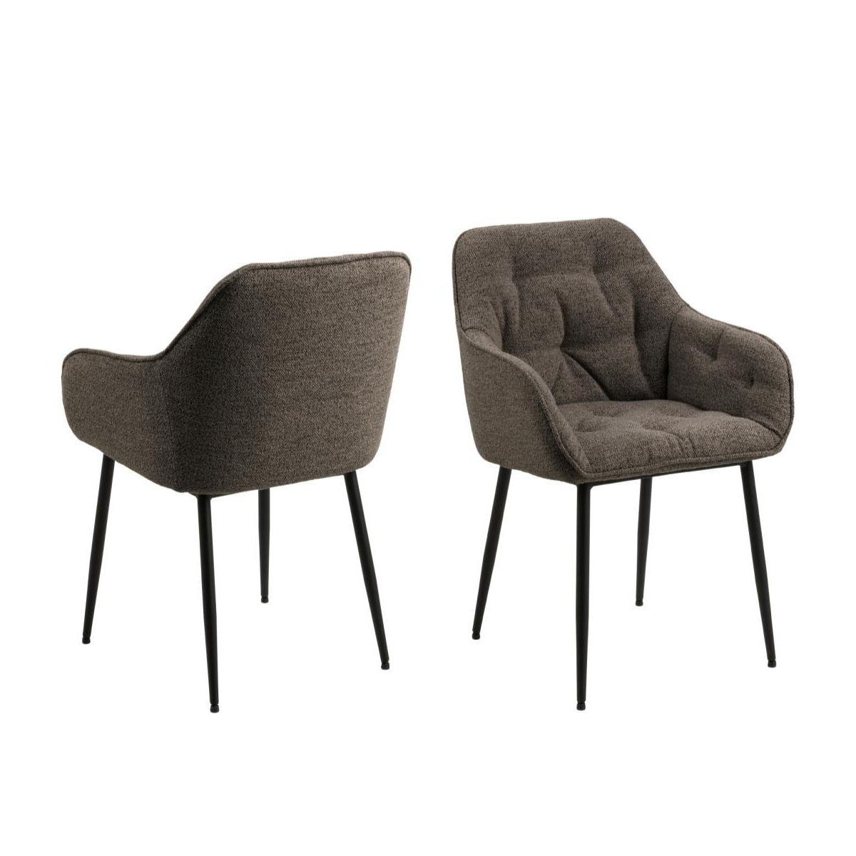 Rebellenclub Eetkamerstoel Harstad - Set Van 2 - Taupe