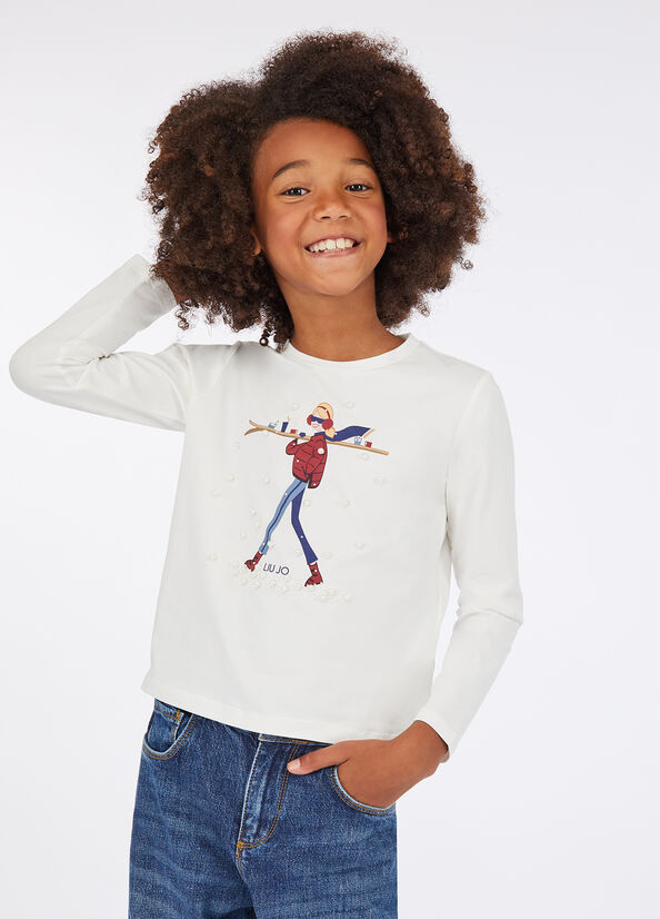 T-shirt in cotone con stampa