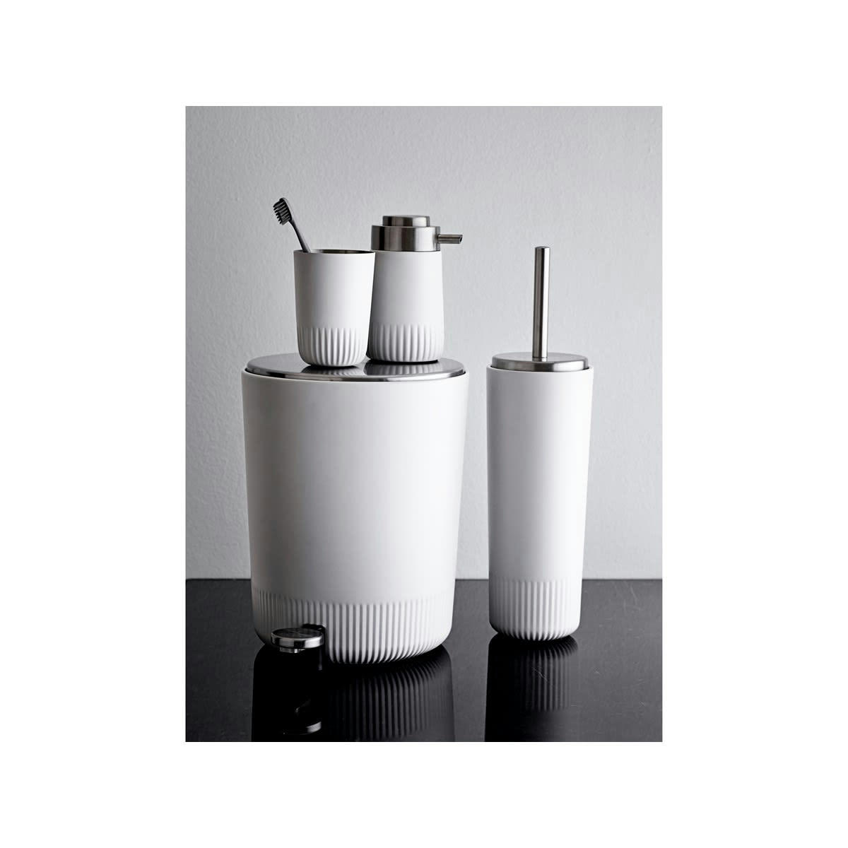 PLISSÉ - Distributeur de savon en acier inoxydable blanc