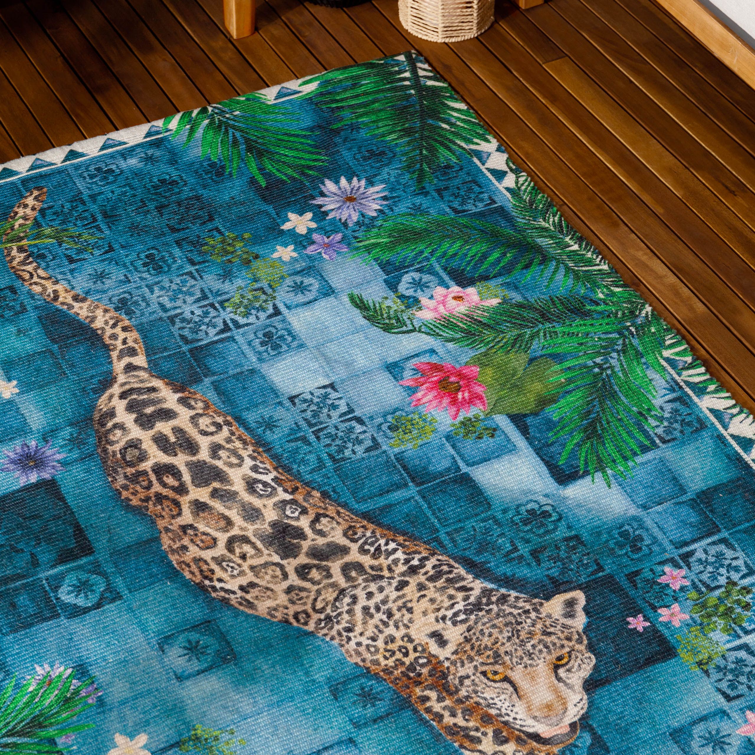 Paoletti Majorelle Printed Indoor/Outdoor Rug