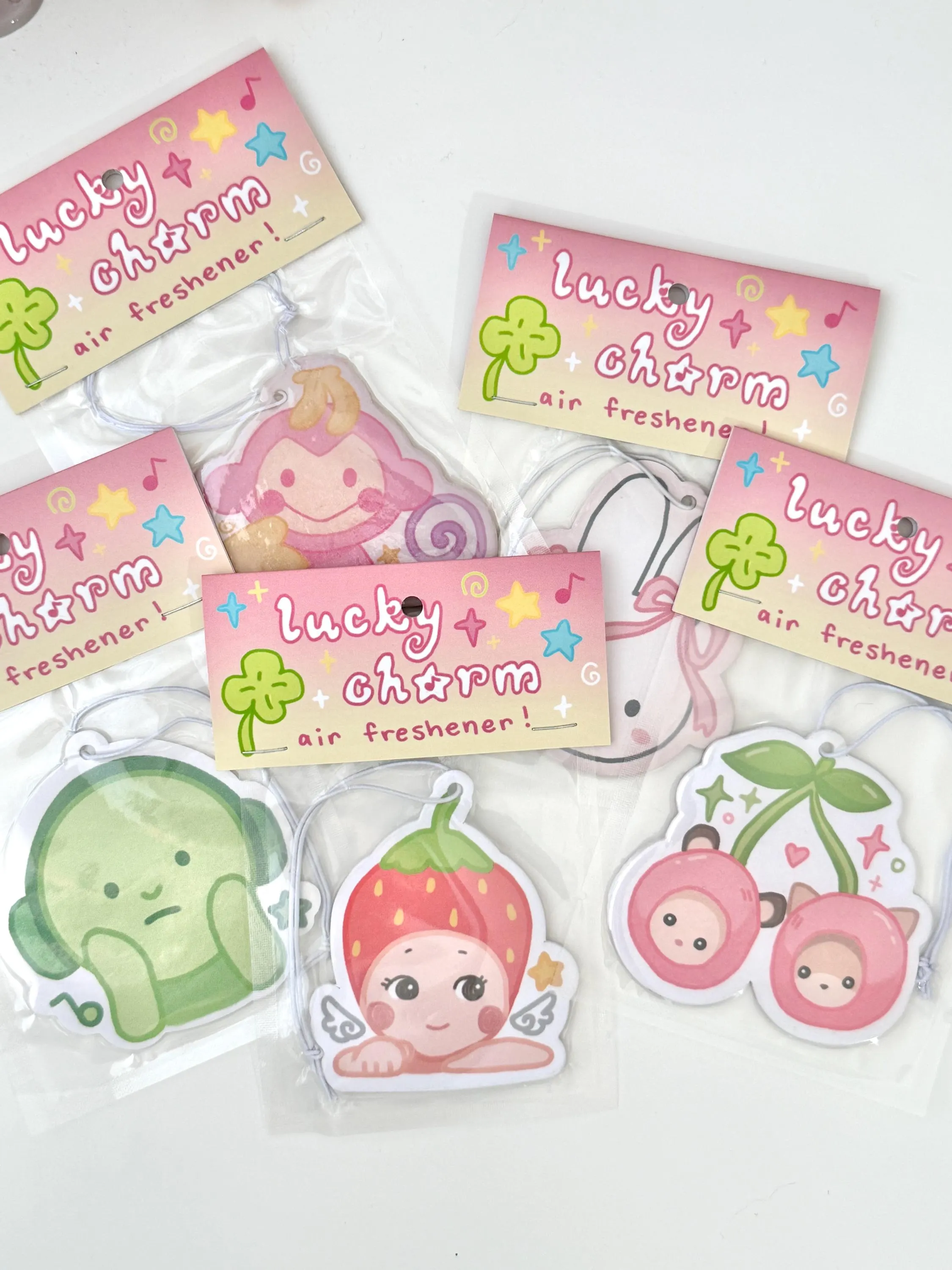 Cute Car Air Fresheners | Various Fruit Scents | Car Accessory | Room Decor | Scented Lucky Charm | Sanrio | Studio Ghibli | Miffy | Smiski